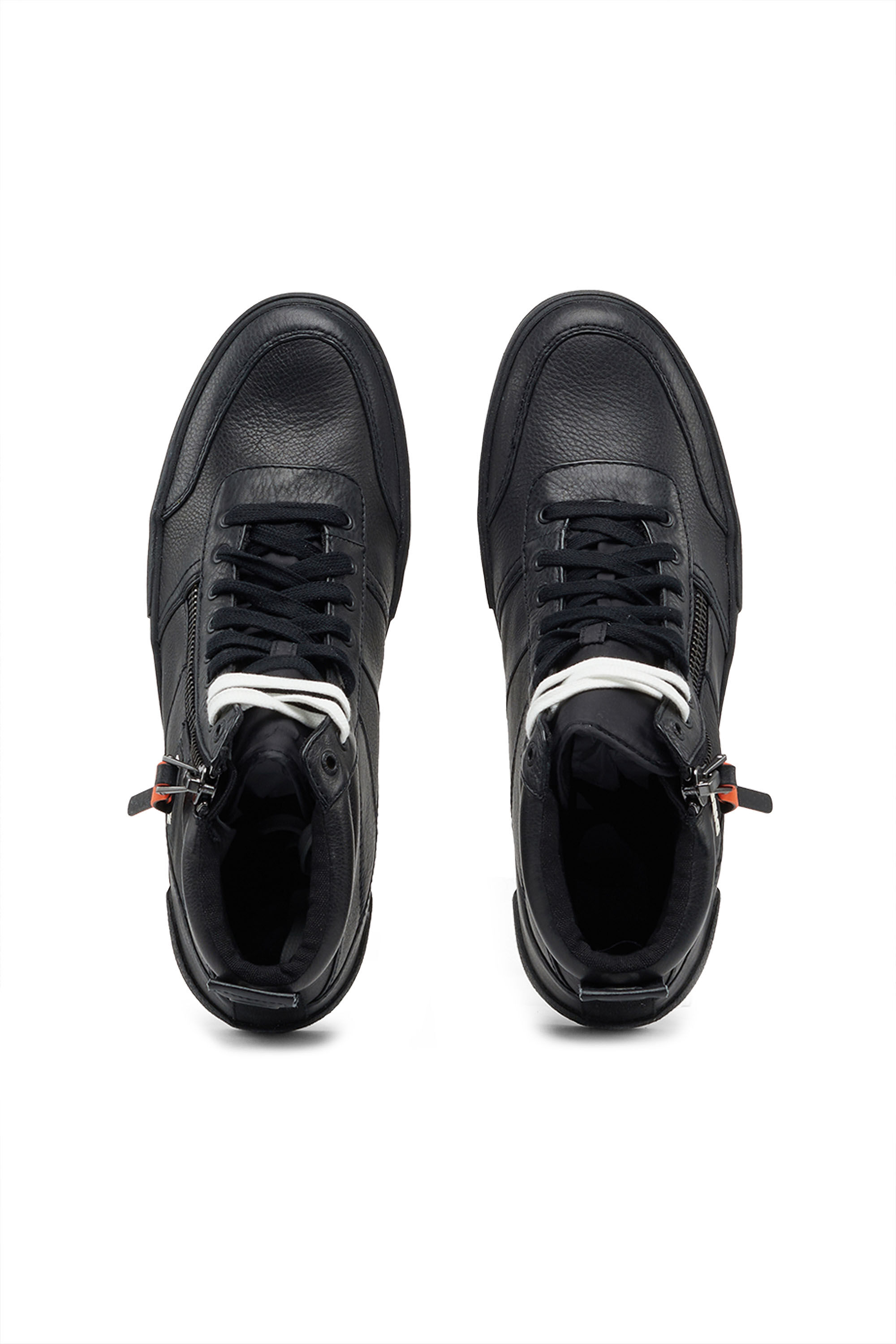 Diesel - S-DVELOWS, Male's S-Dvelows-High-top sneakers in panelled suede in Black - 4
