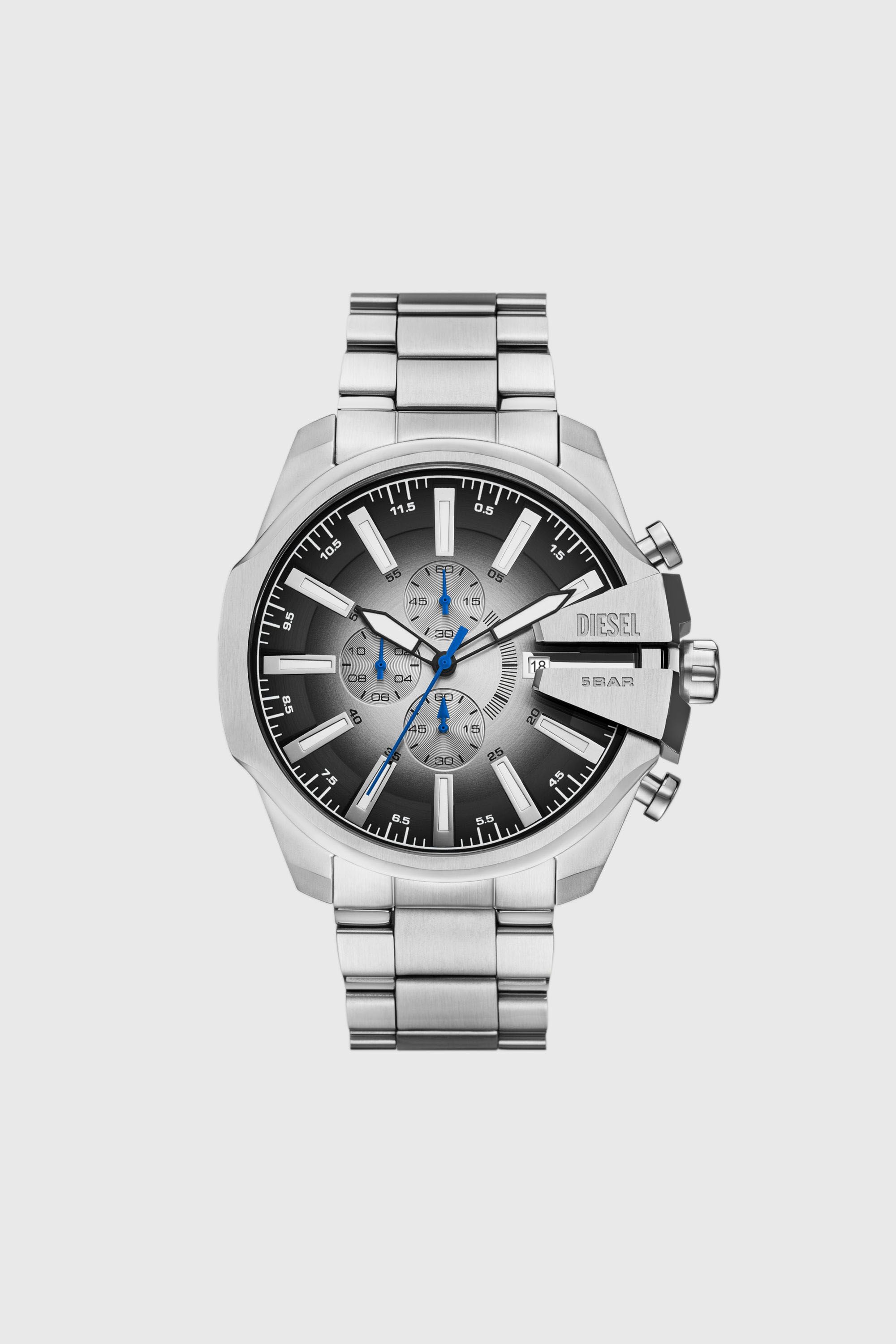 Men's Mega Chief Slim Stainless Steel Watch | Silver | Diesel US