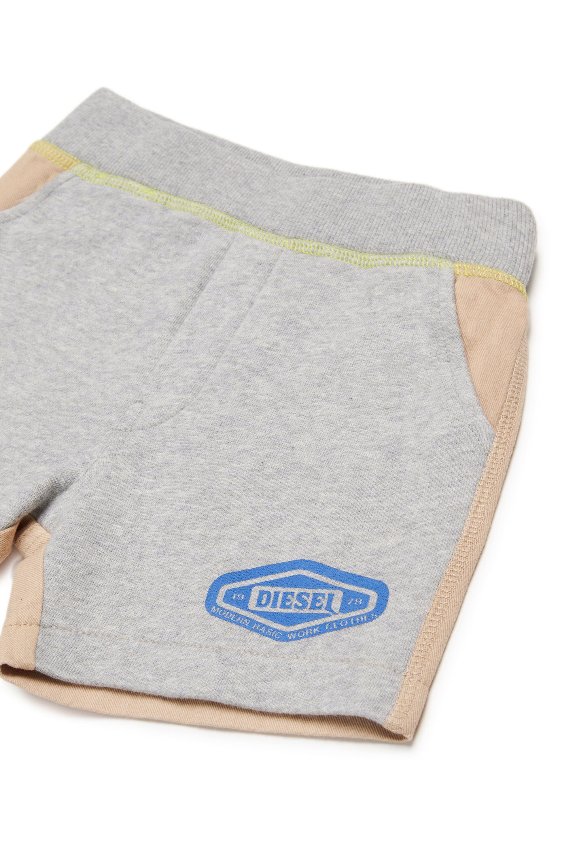 Diesel - POLFIB, Male's Shorts in jersey and gabardine in Grey - 3