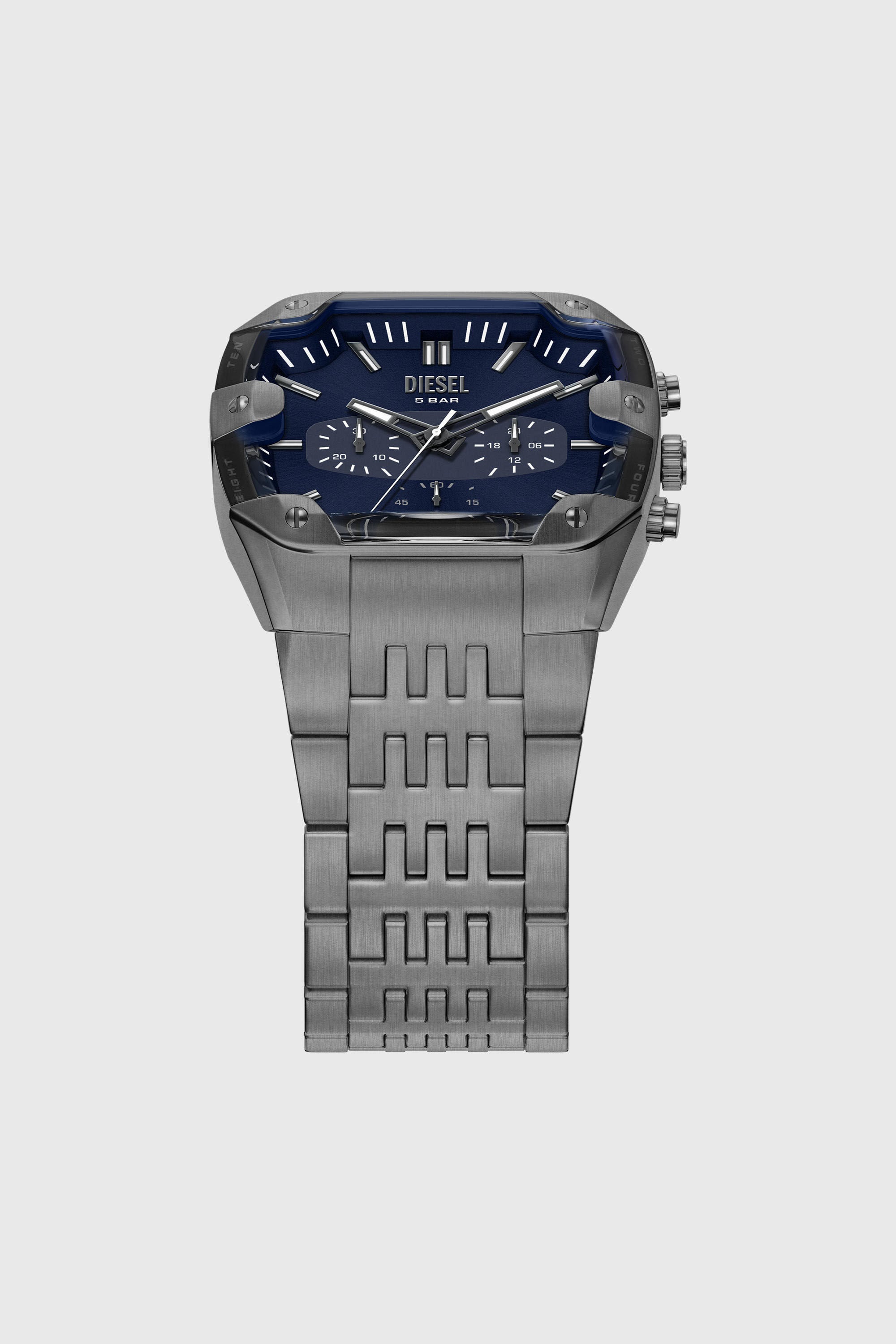 Diesel - DZ4717 WATCH, Reloj Spiked Cushion de acero inoxidable color gunmetal Hombre in Gris - 4