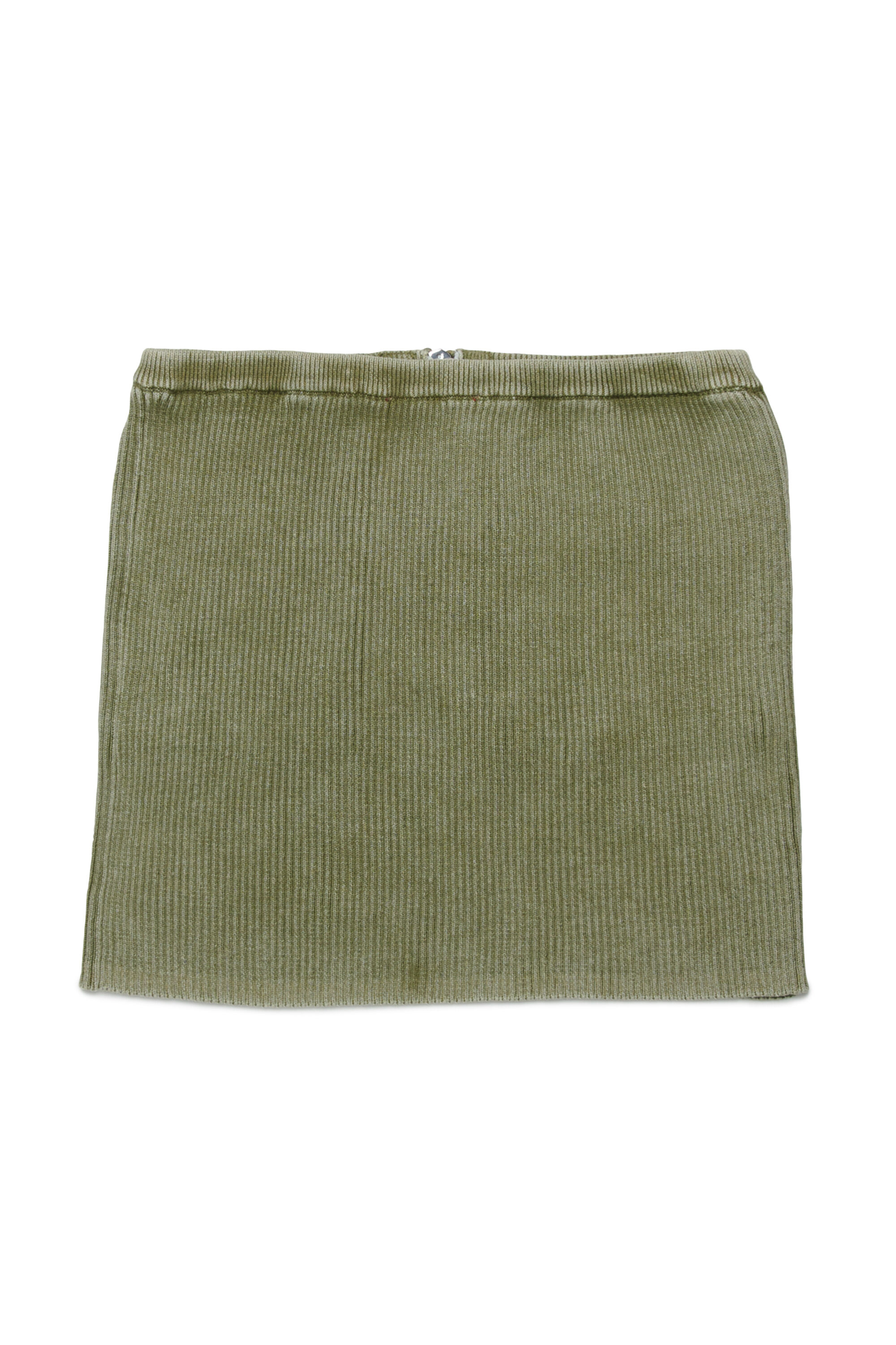 Diesel - GAMERYN, Woman's Ribbed skirt with patch pockets in Green - 2