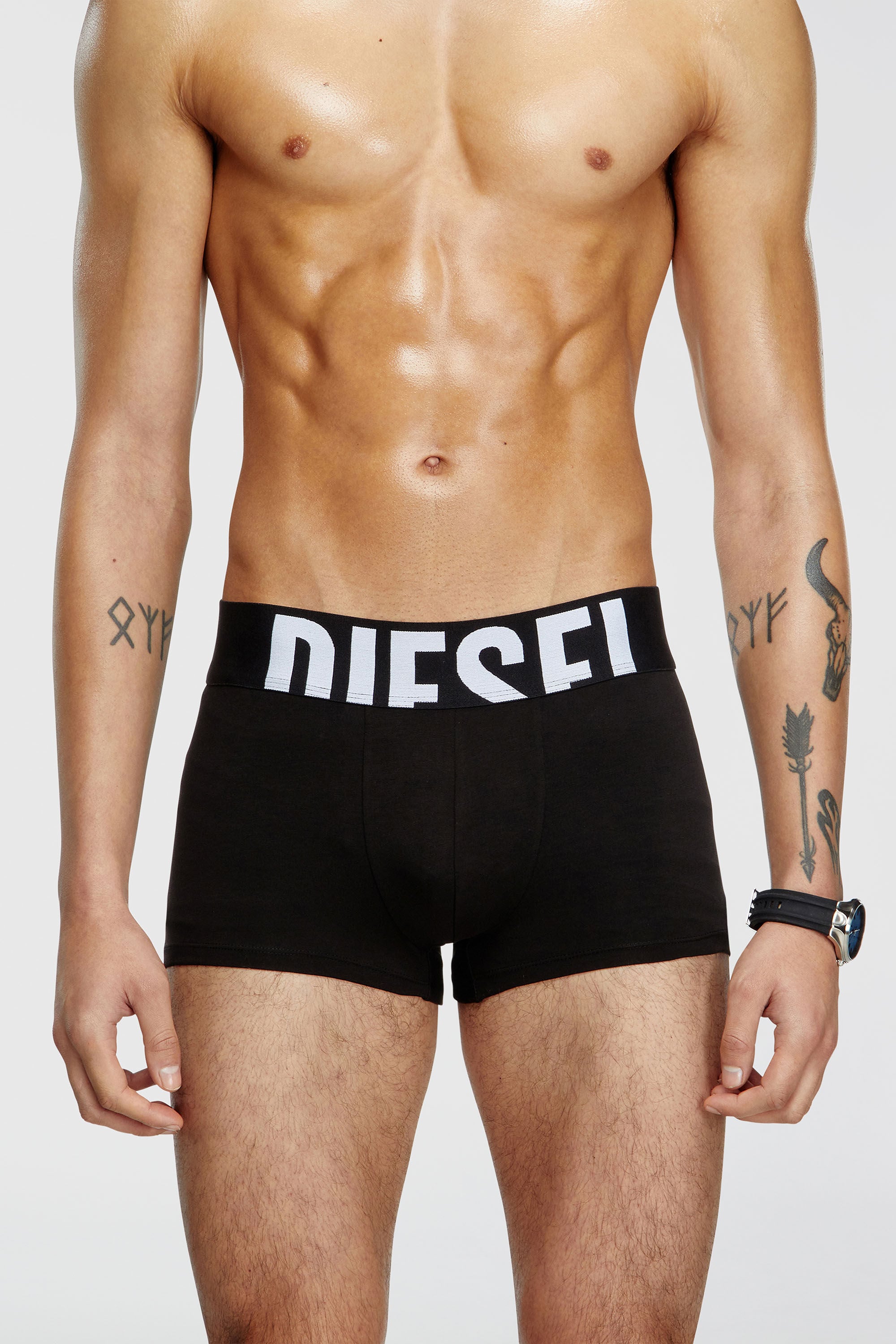 Diesel - UMBX-DAMIENTHREEPACK-5.5EL, Man's Three-pack boxer briefs in stretch cotton in Black - 1
