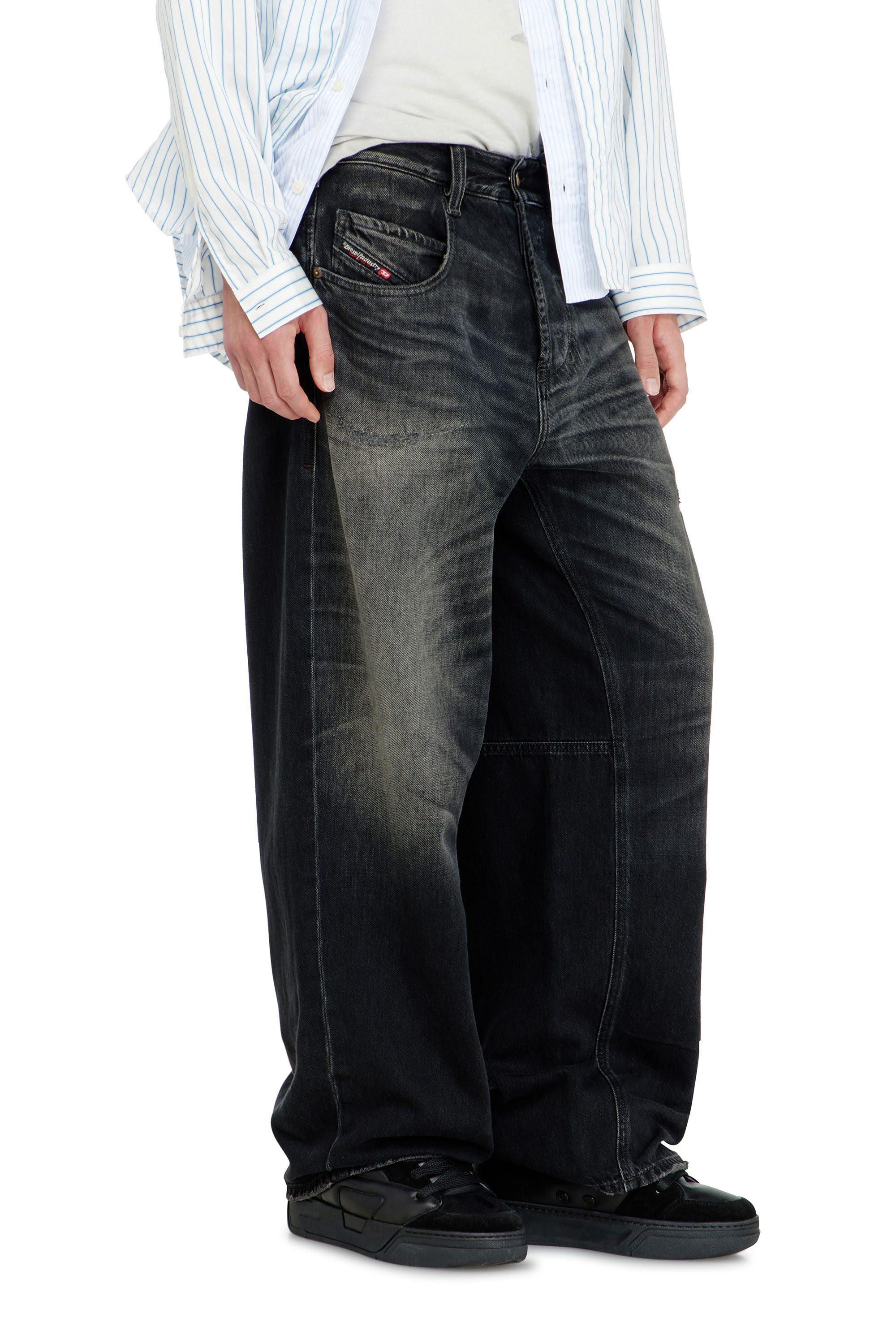 Diesel - Relaxed Jeans 1997 D-Enim-M 09P65 Unisex, Negro/Gris oscuro - 9