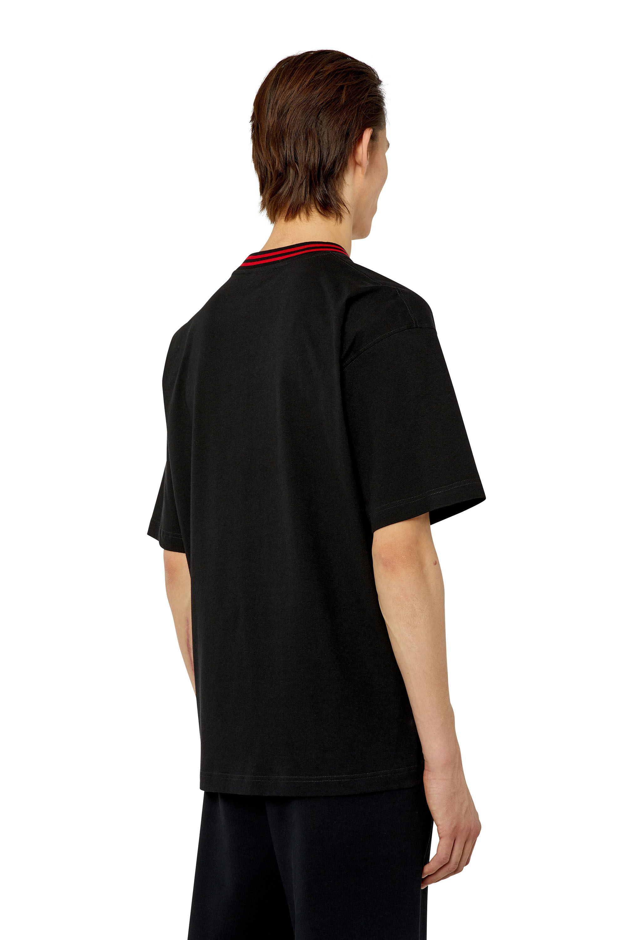 Diesel - T-WASH-G6, Male's T-shirt with crown logo embroidery in Black - 5