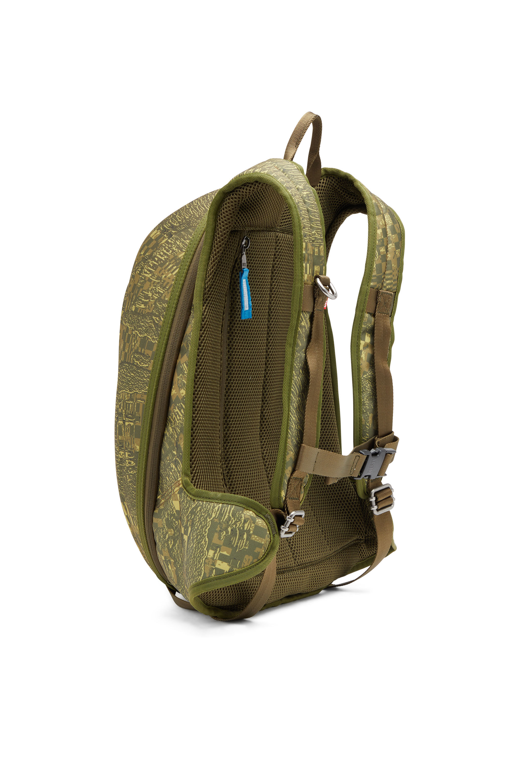 Diesel - 1DR-POD BACKPACK, 1DR-Pod Backpack - Sac à dos rigide avec imprimé camouflage Homme in Vert - 5