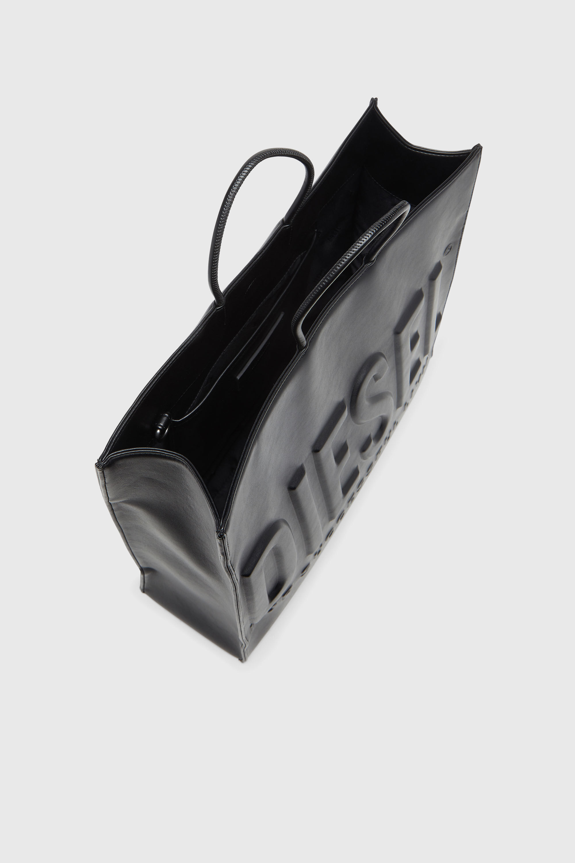 Diesel - DSL 3D SHOPPER EW X, Unisex's Dsl 3D - Shopping bag with embossed logo in Black - 4