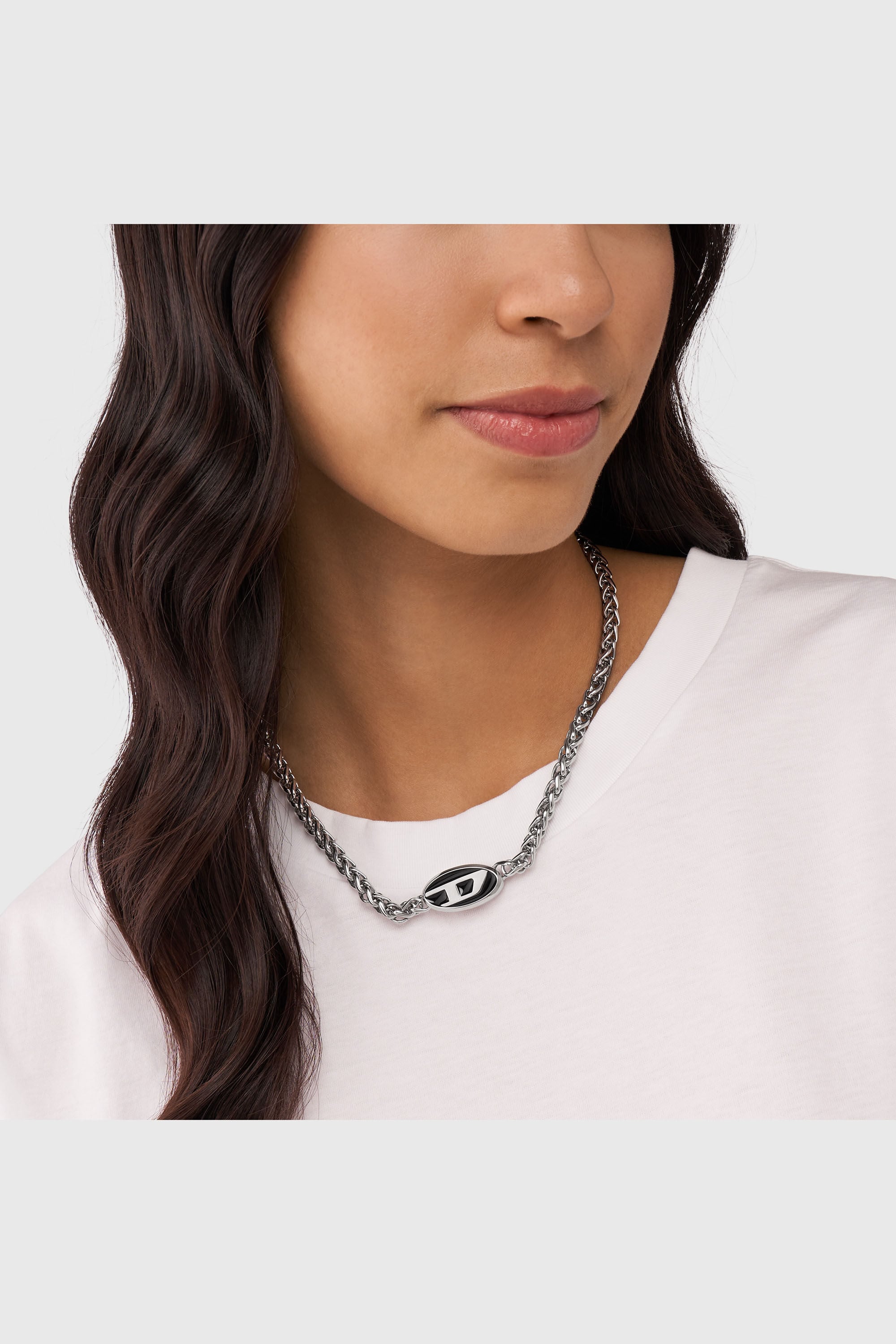 Women's Stainless steel chain necklace | Silver | Diesel {{Country}}