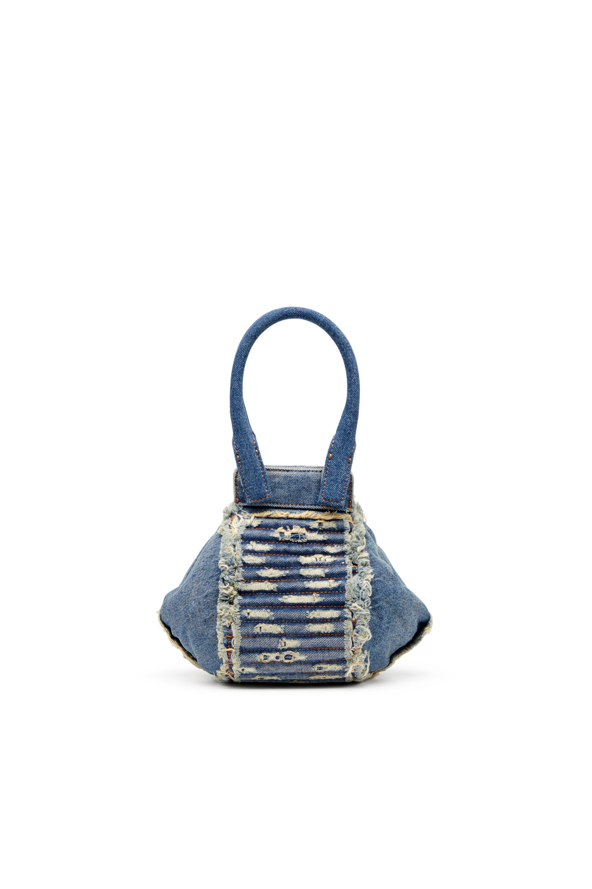 Diesel - D-VINA-XS, D-Vina-Xs-Sac à main en denim matelassé effet vieilli Femme in Bleu - 3