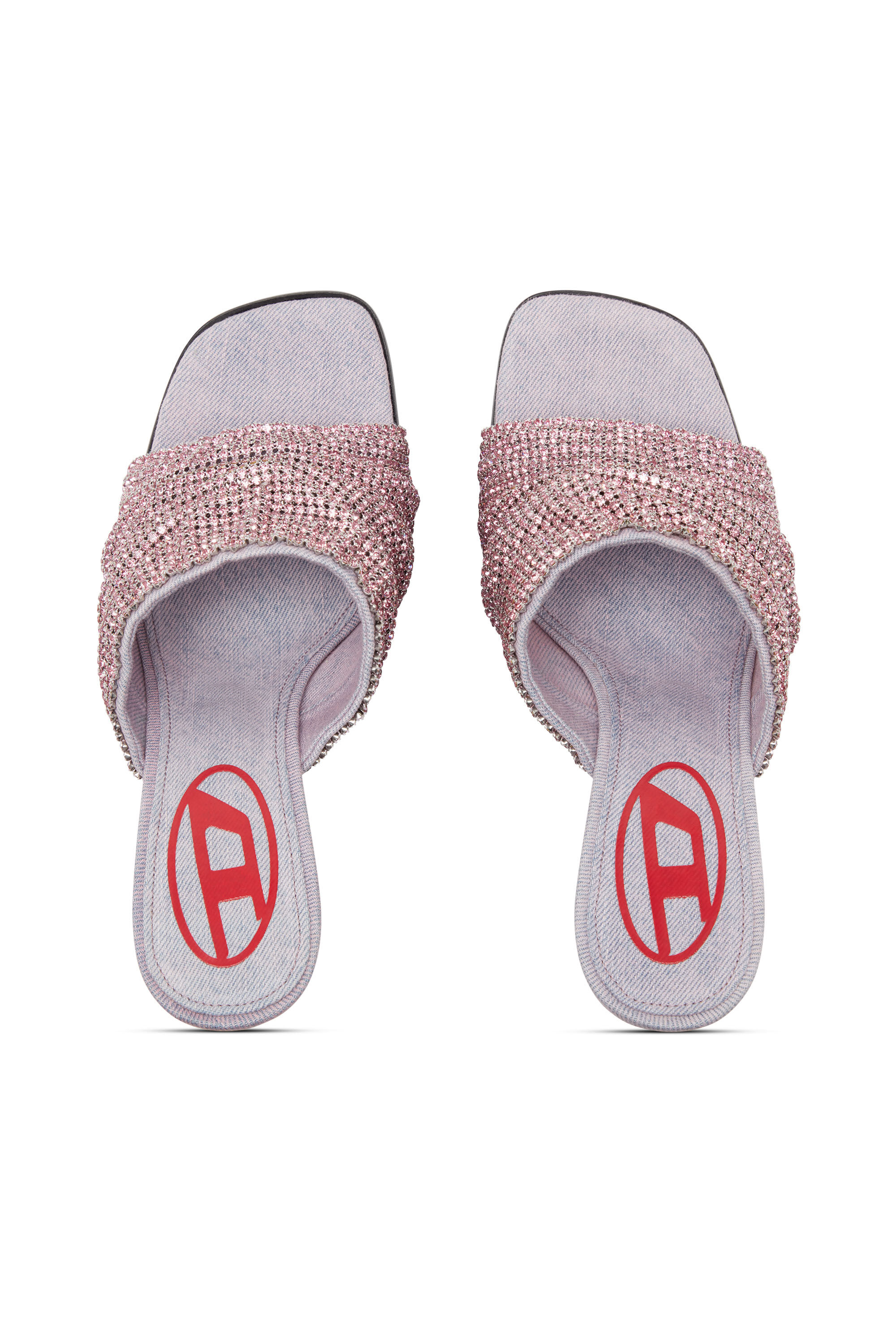 Diesel - D-SYDNEY SDL S, Woman's D-Sydney Sdl S Sandals - Mule sandals with rhinestone band in Pink - 5