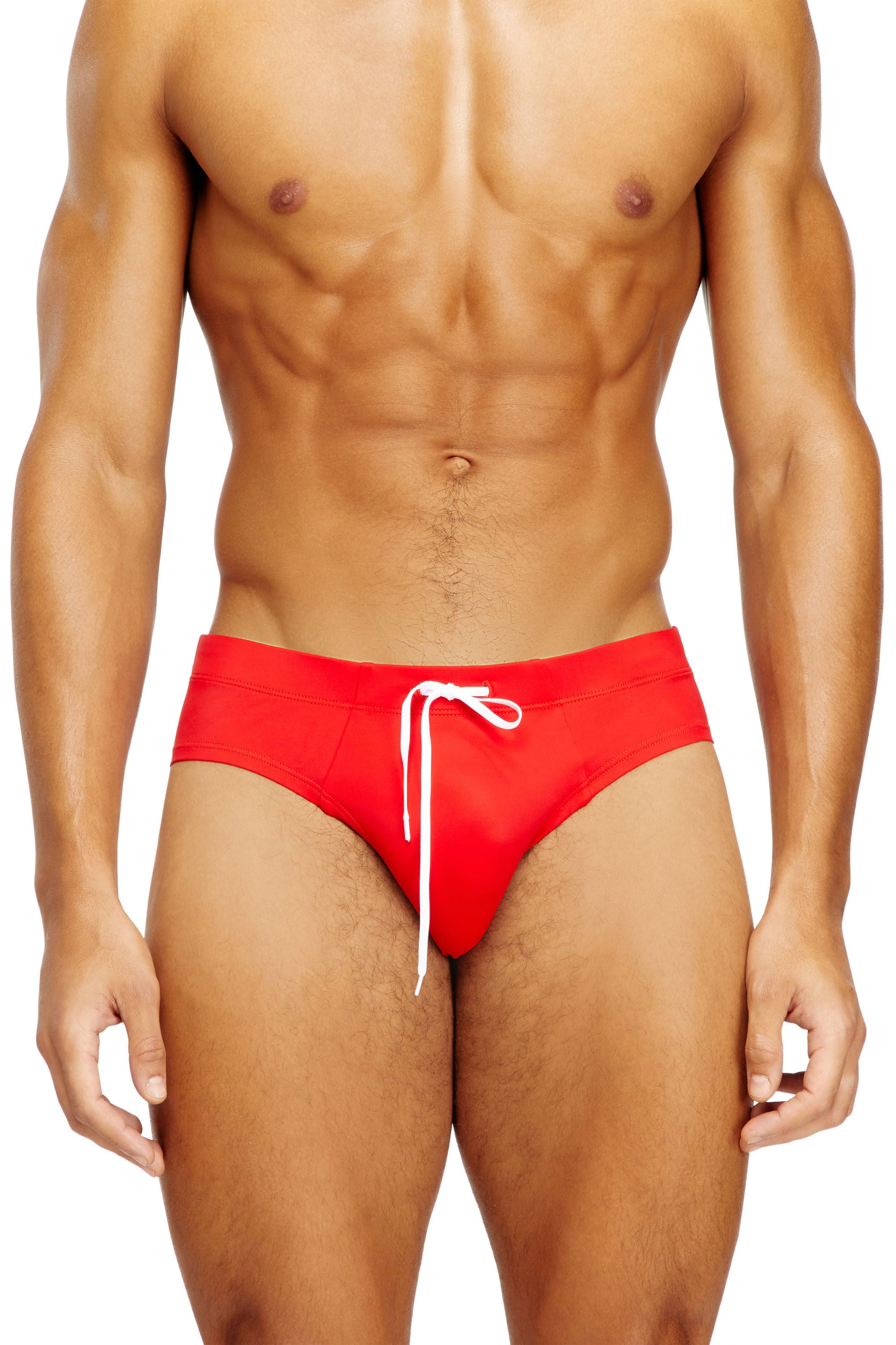 Men's Lycra swimsuit with back logo | Red | Diesel US