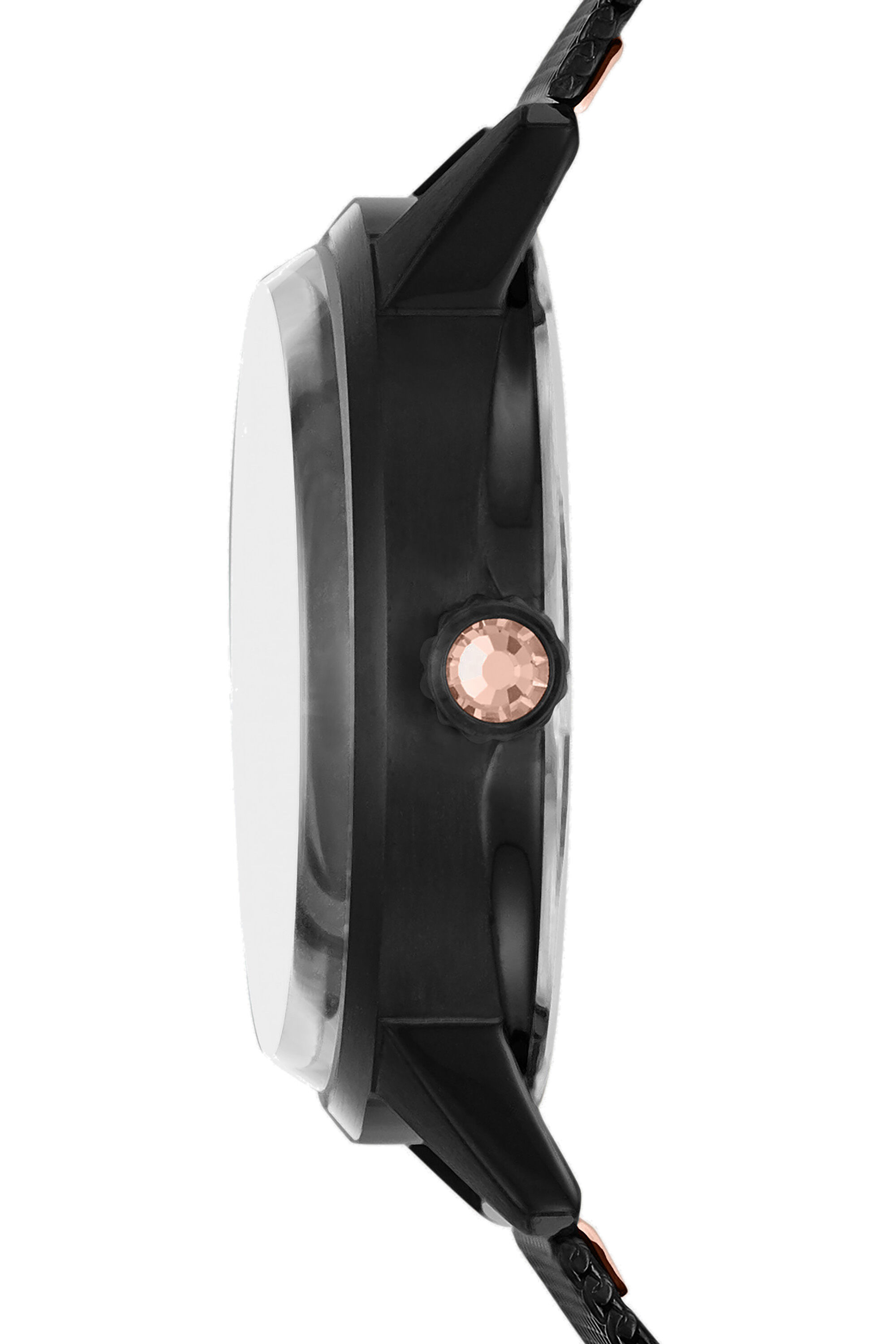 Diesel - DZ5577, Woman's Castilla three-hand watch in black stainless steel in Black/Pink - 2