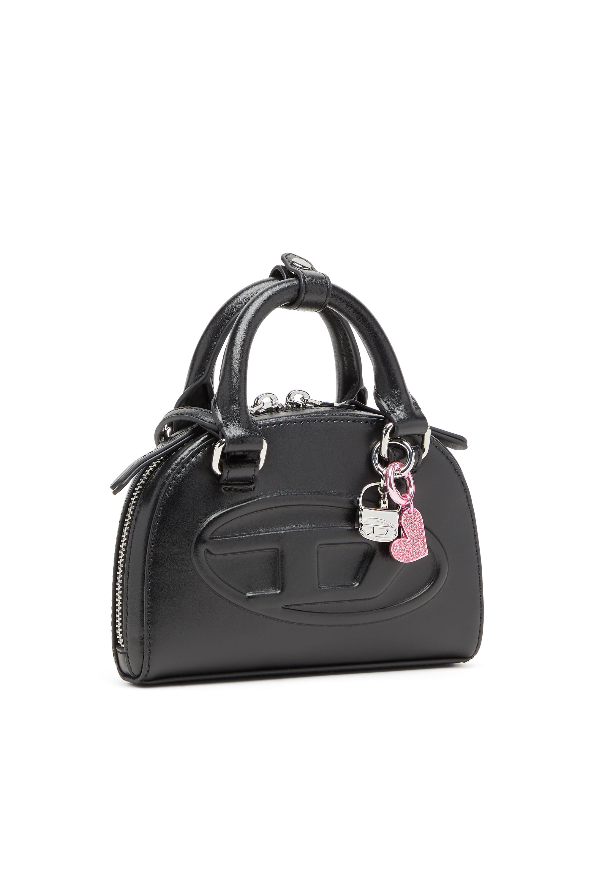 Women's 1DR Dome-Slim bowling bag in nappa leather | Black | Diesel Women's 1DR Dome-Slim bowling bag in nappa leather | Black | Diesel