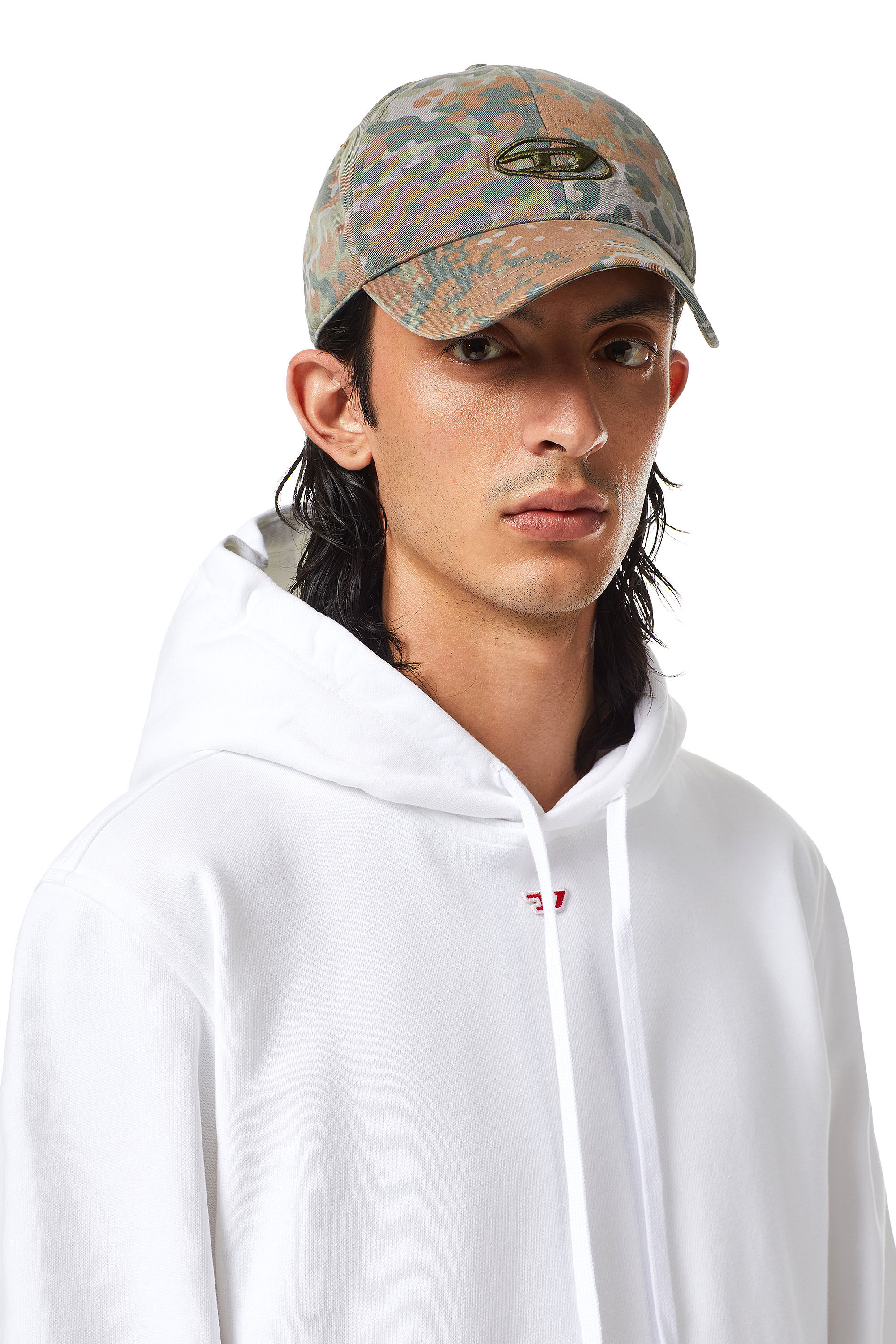 Diesel - S-GINN-HOOD-D, Male's Hoodie with D logo in White - 5