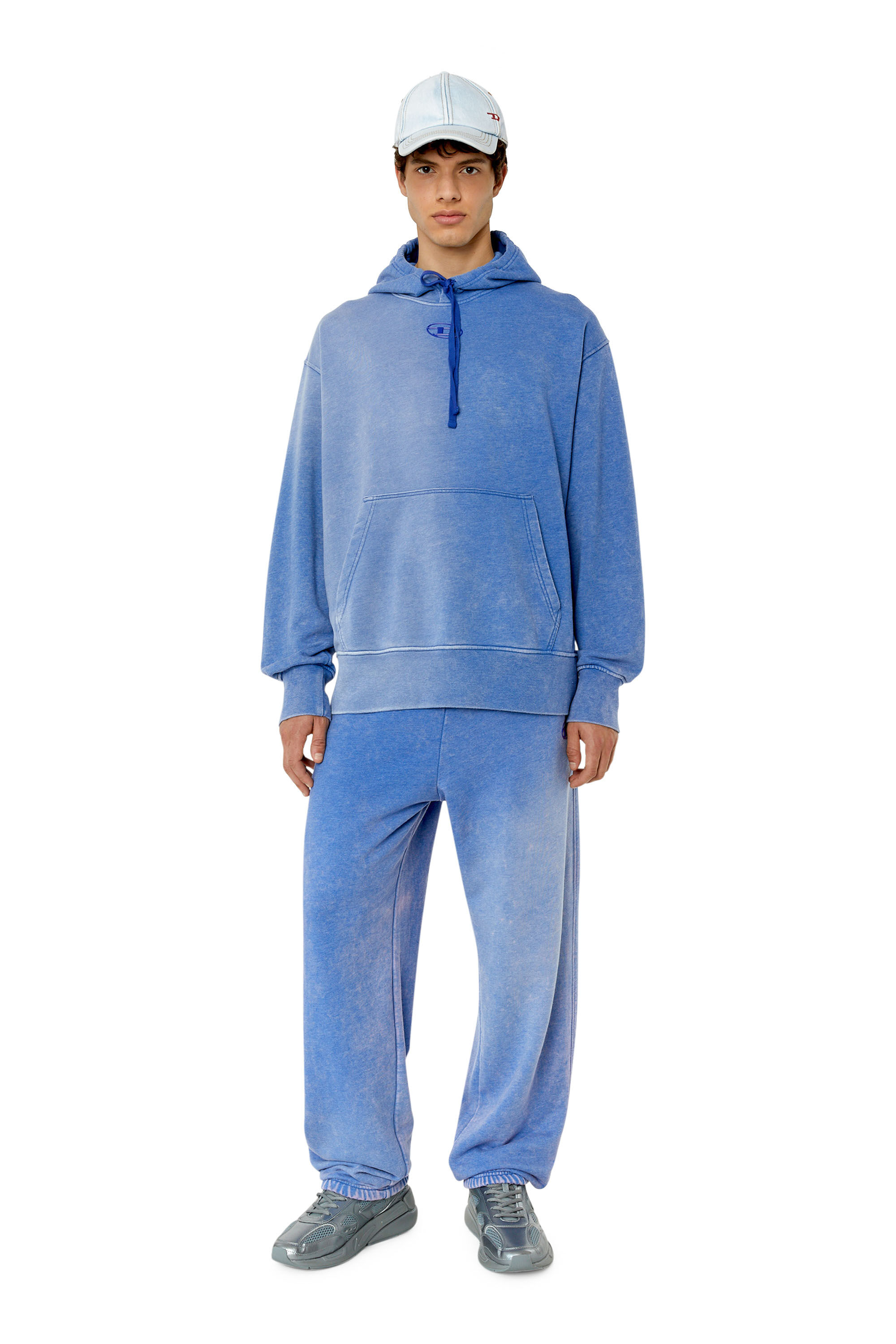 Diesel - P-MARKY, Male's Track pants with whitened treatment in Light Blue - 1