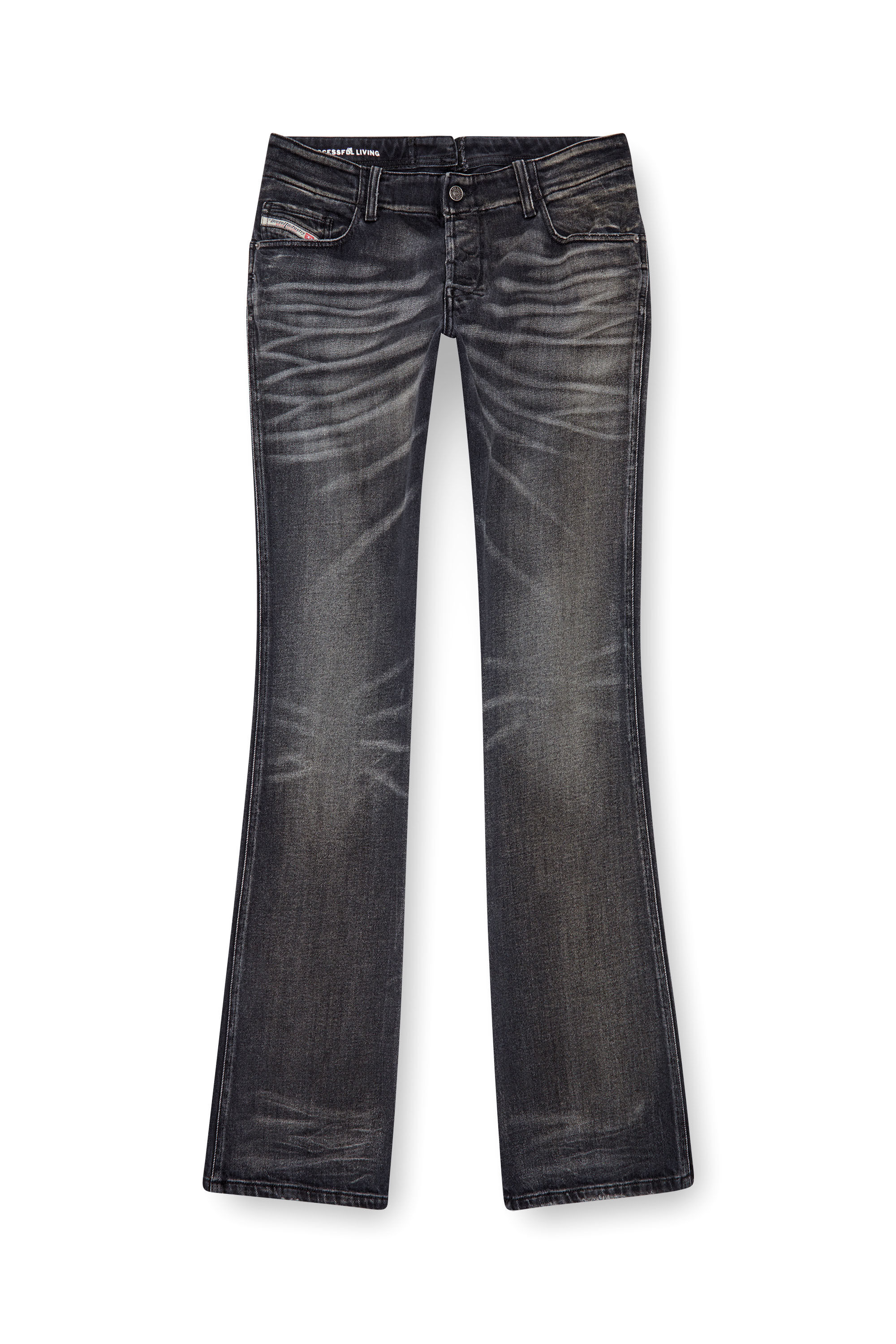 Diesel - Male's Bootcut Jeans D-Backler 09J65, Black/Dark Grey - 2