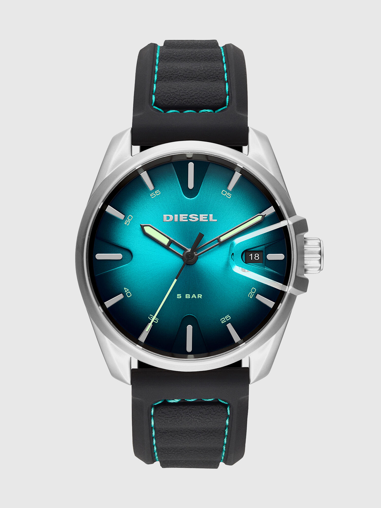 Diesel - DZ1861, Reloj con esfera de efecto degradado y correa de silicona, 44&nbsp;mm Hombre in Negro - 1