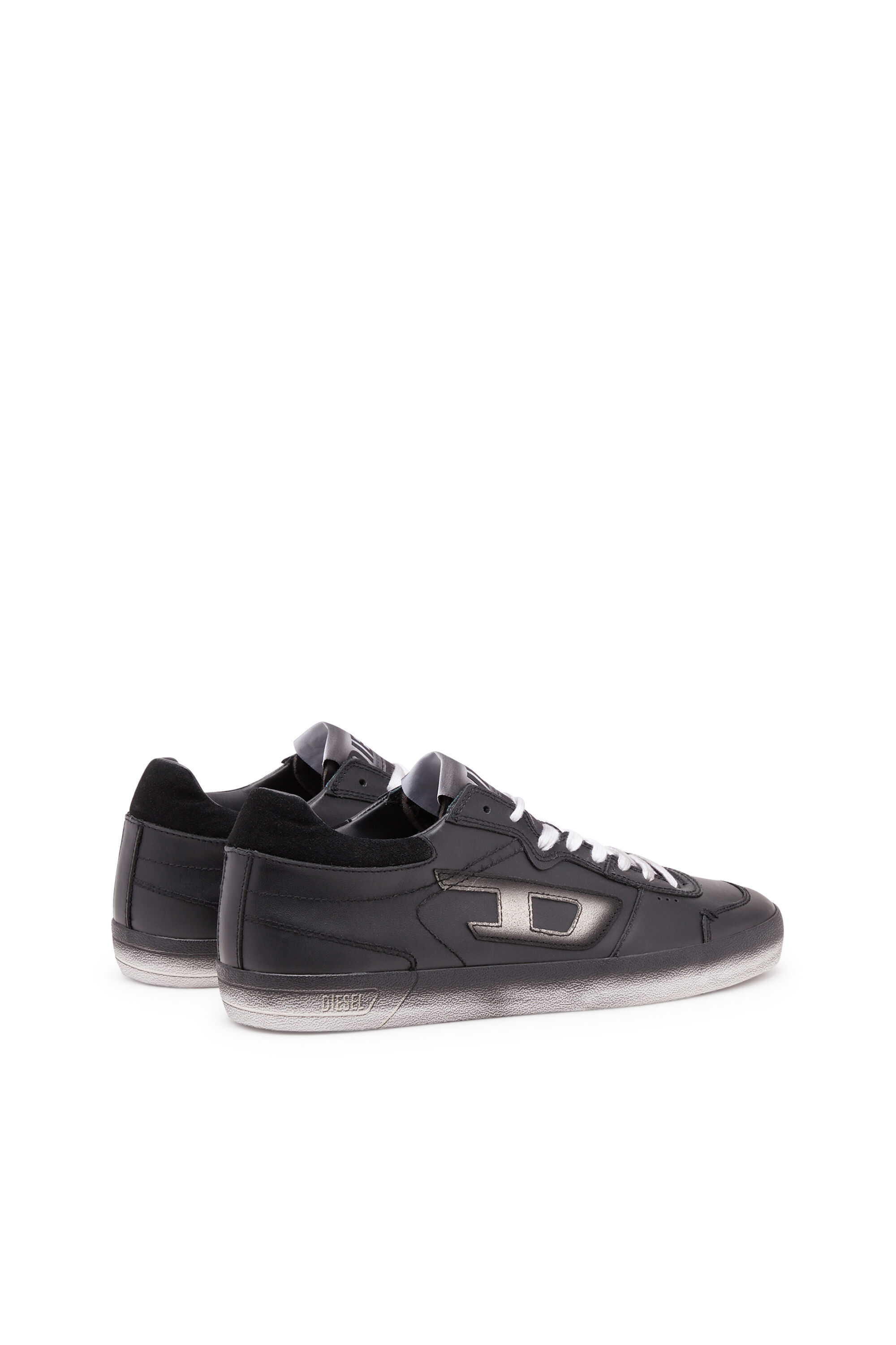 Diesel - S-LEROJI LOW, S-Leroji Low-Sneakers en cuir à effet estompé Homme in Noir - 3