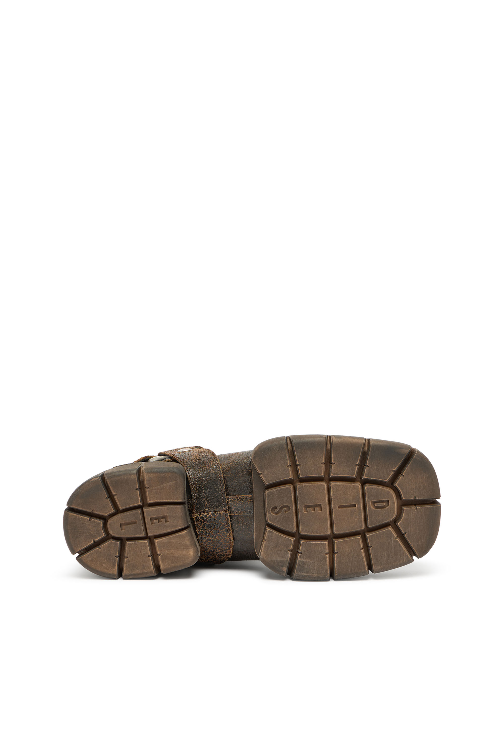 Men's D-Tex-Biker boot in crackle leather | Brown | Diesel US
