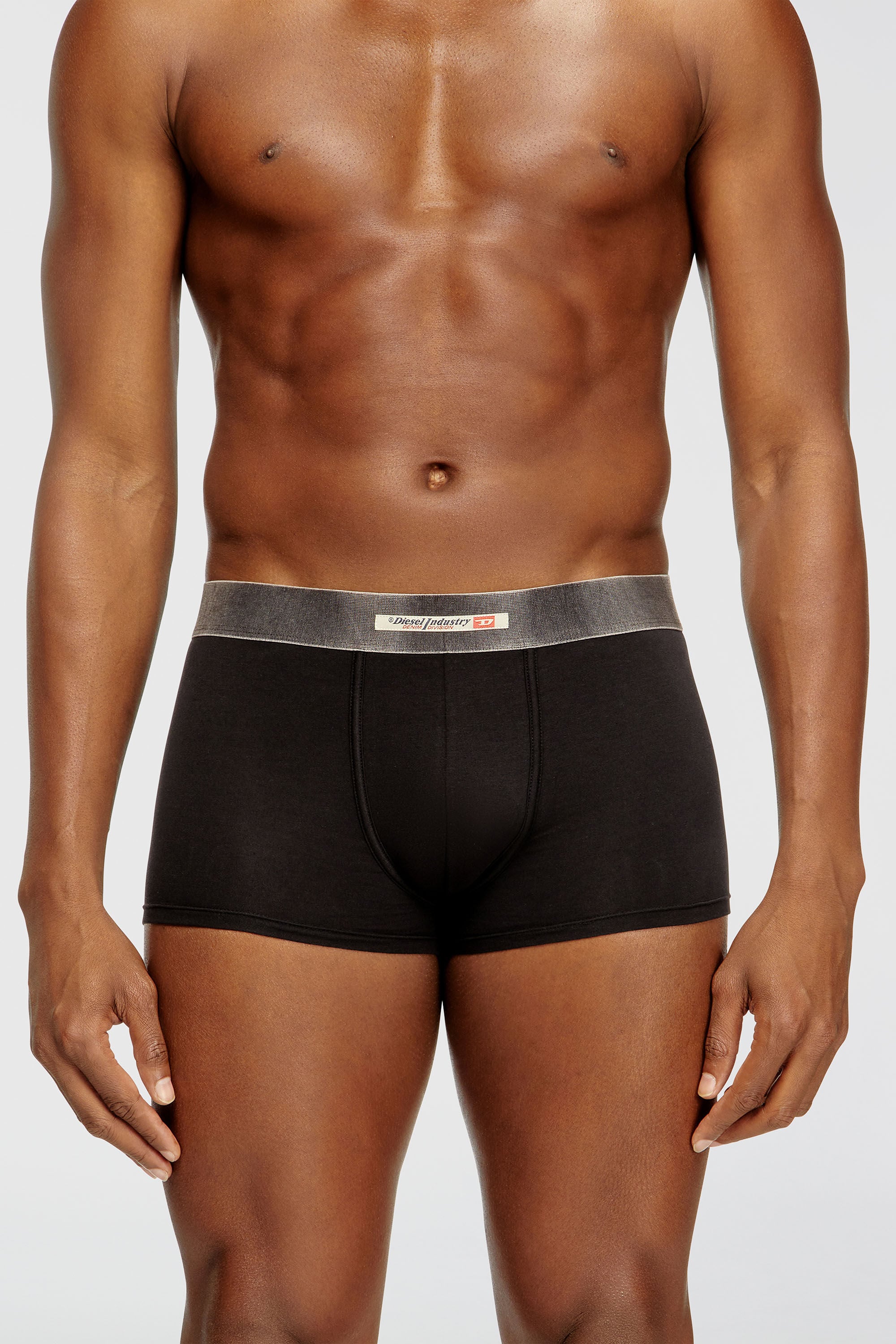 Diesel - DAMIEN-DNM-3PACK, Lot de trois boxers en coton stretch avec ceinture en satin Homme in Noir - 1