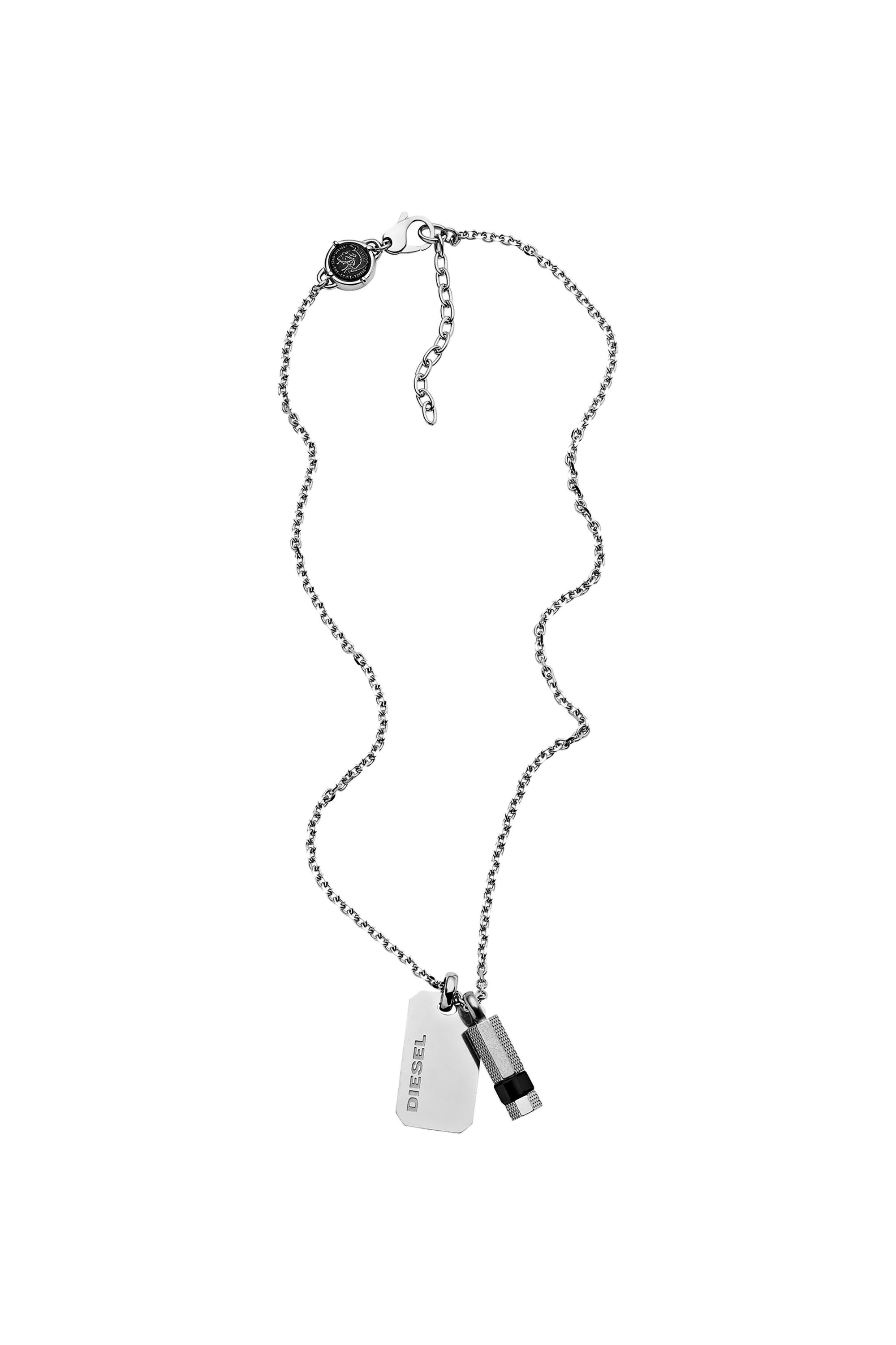DX1156 Man: Double dog tag stainless steel pendant | Diesel