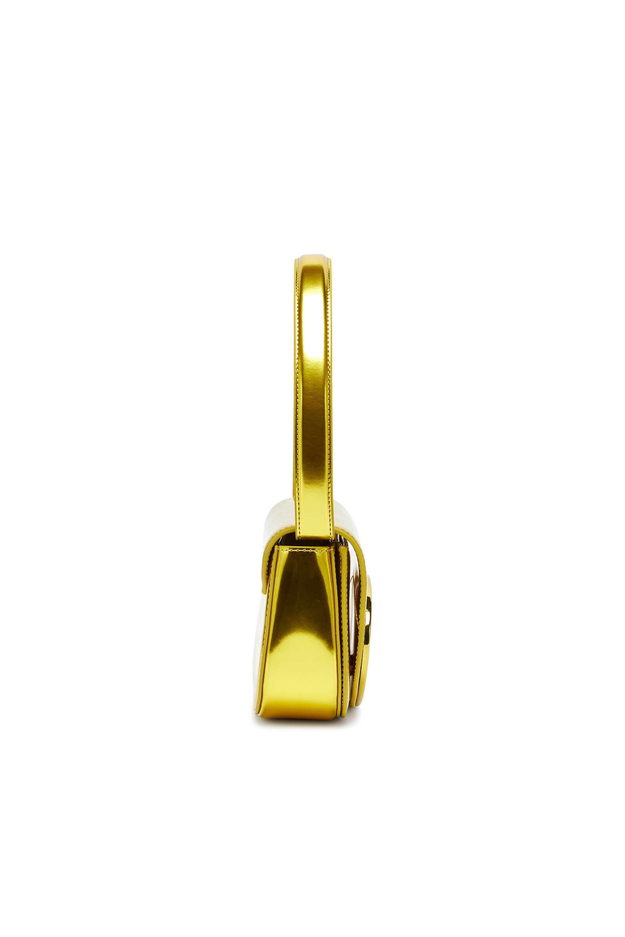 Diesel - 1DR, 1DR-Sac iconique à bandoulière en cuir effet miroir Femme in Jaune - 4