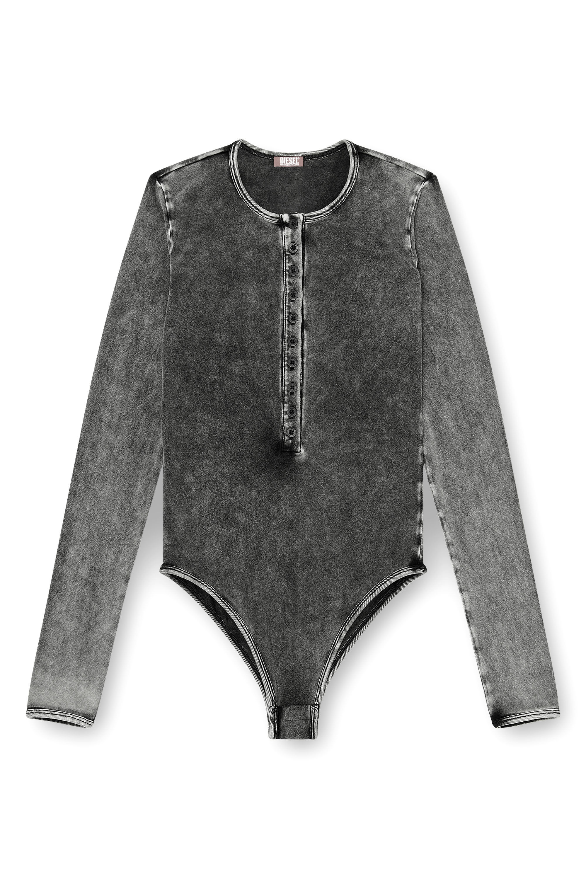 Diesel - FRESYA-DNM, Body en coton &agrave; boutons devant Femme in Gris - 6