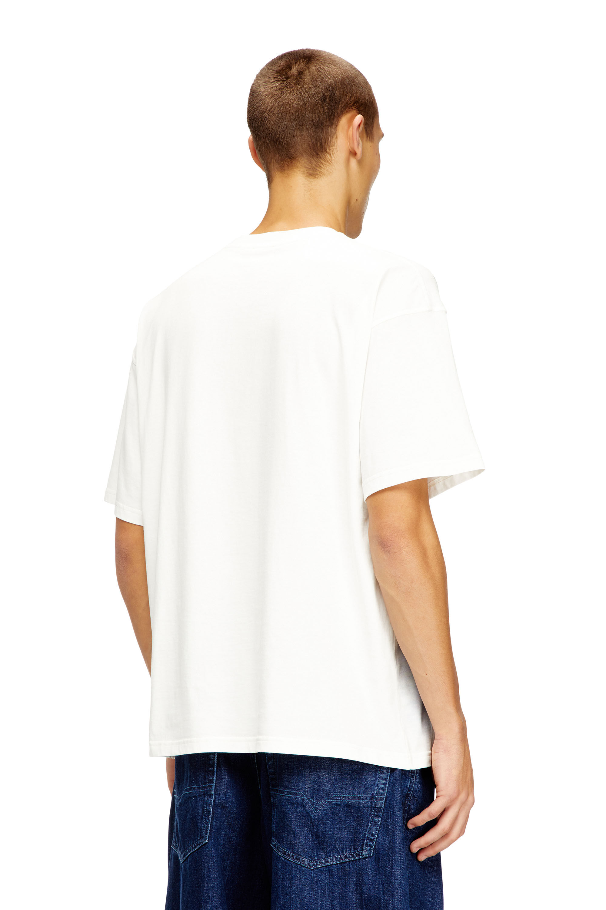 toshページ！ Men's Relaxed cotton T-shirt with digital print | Multicolor | Diesel