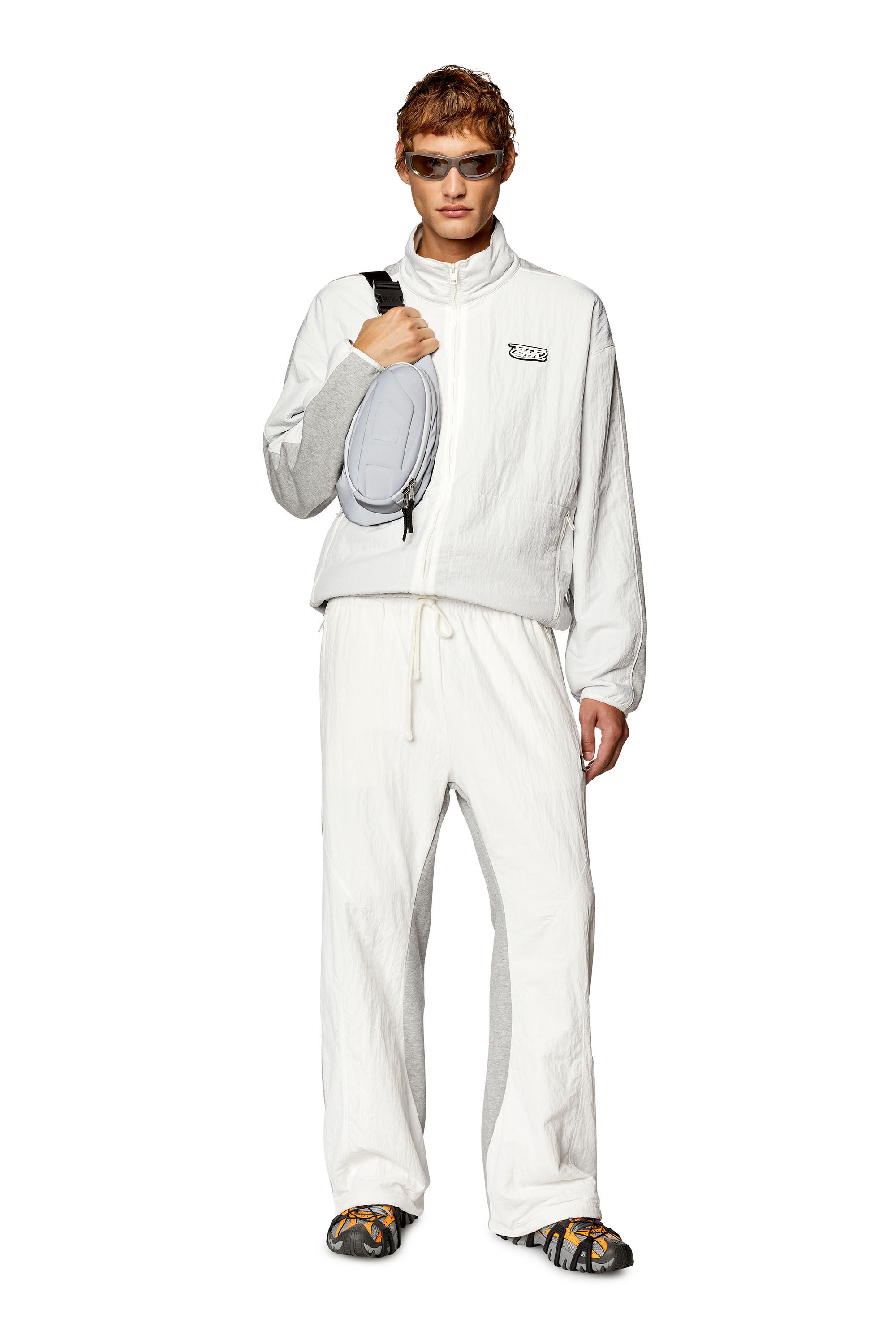 トップス DIESEL track jacket Men's Track jacket in jersey and nylon | Multicolor | Diesel