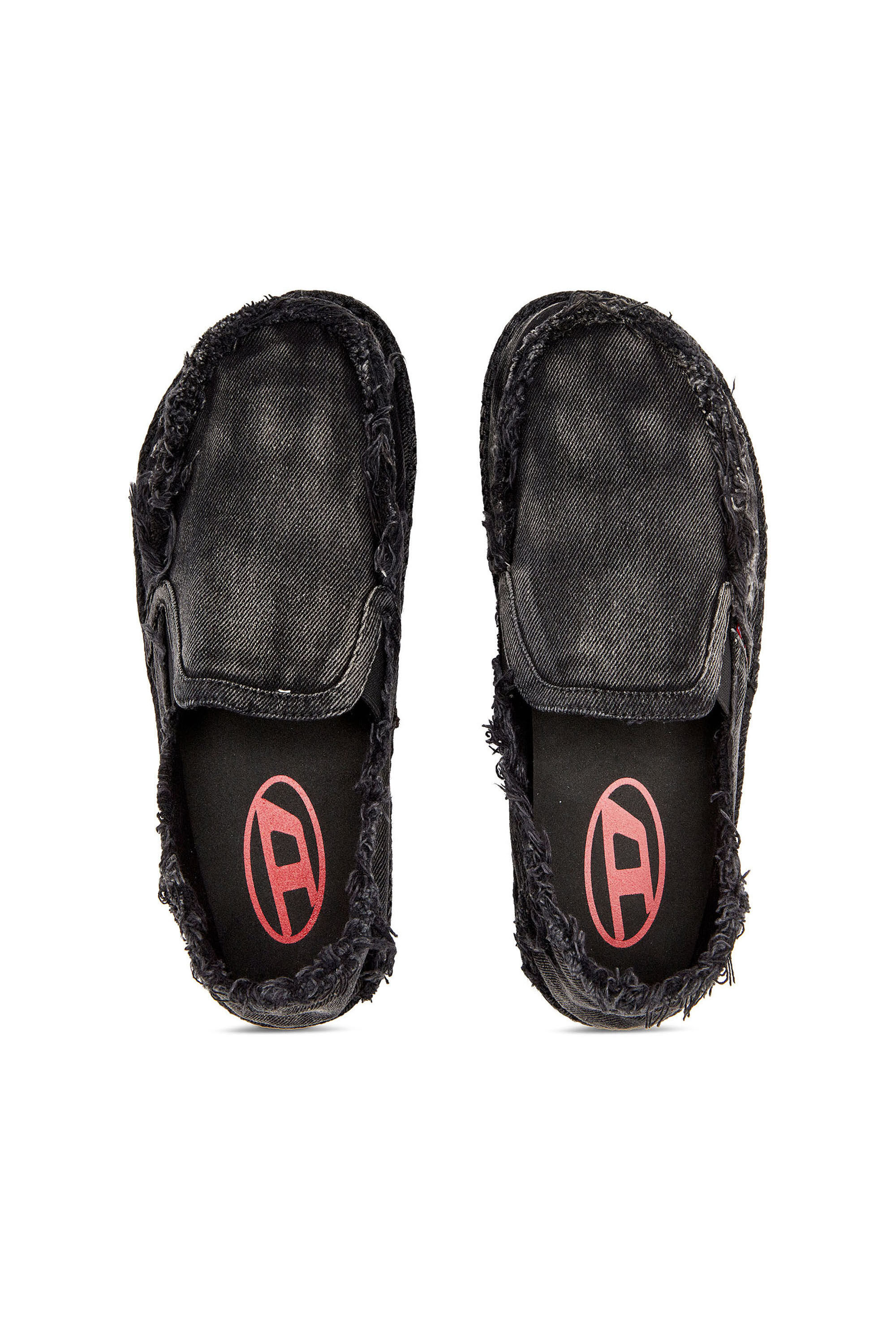 Diesel - D-LUKAS ESP, D-Lukas - Espadrilles en denim effiloch&eacute; Homme in Noir - 5
