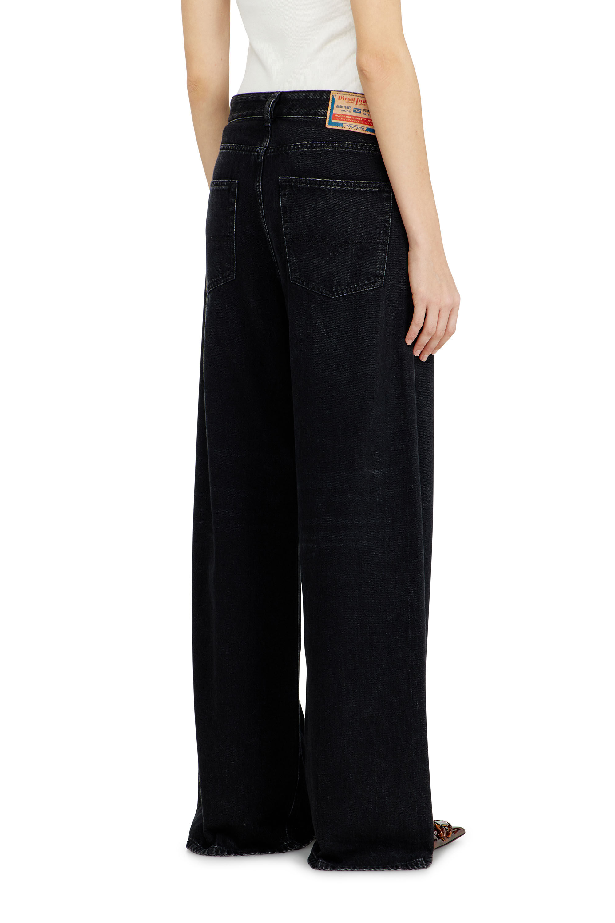 Women's Relaxed Jeans | Black/Dark grey | Diesel 1996 D-Sire