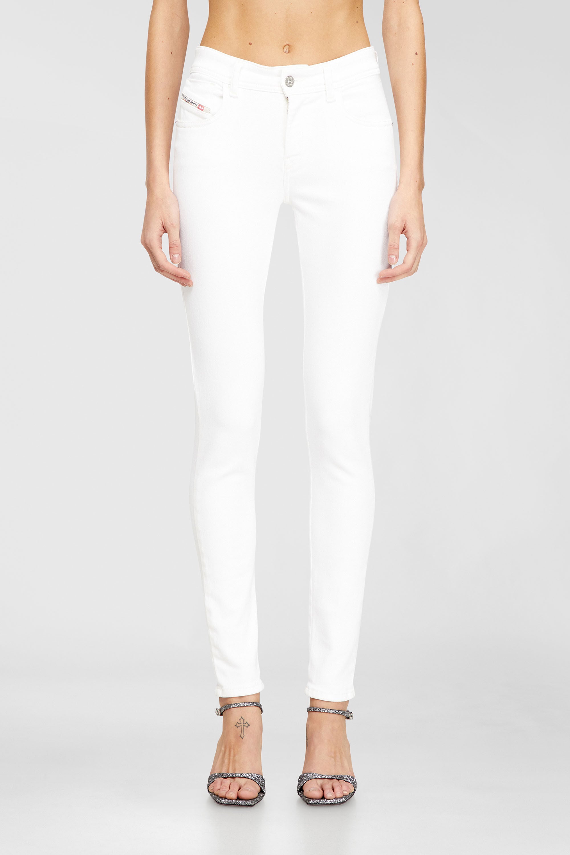 Diesel - Skinny Jeans 2017 Slandy 09F90 Mujer, Blanco - 2