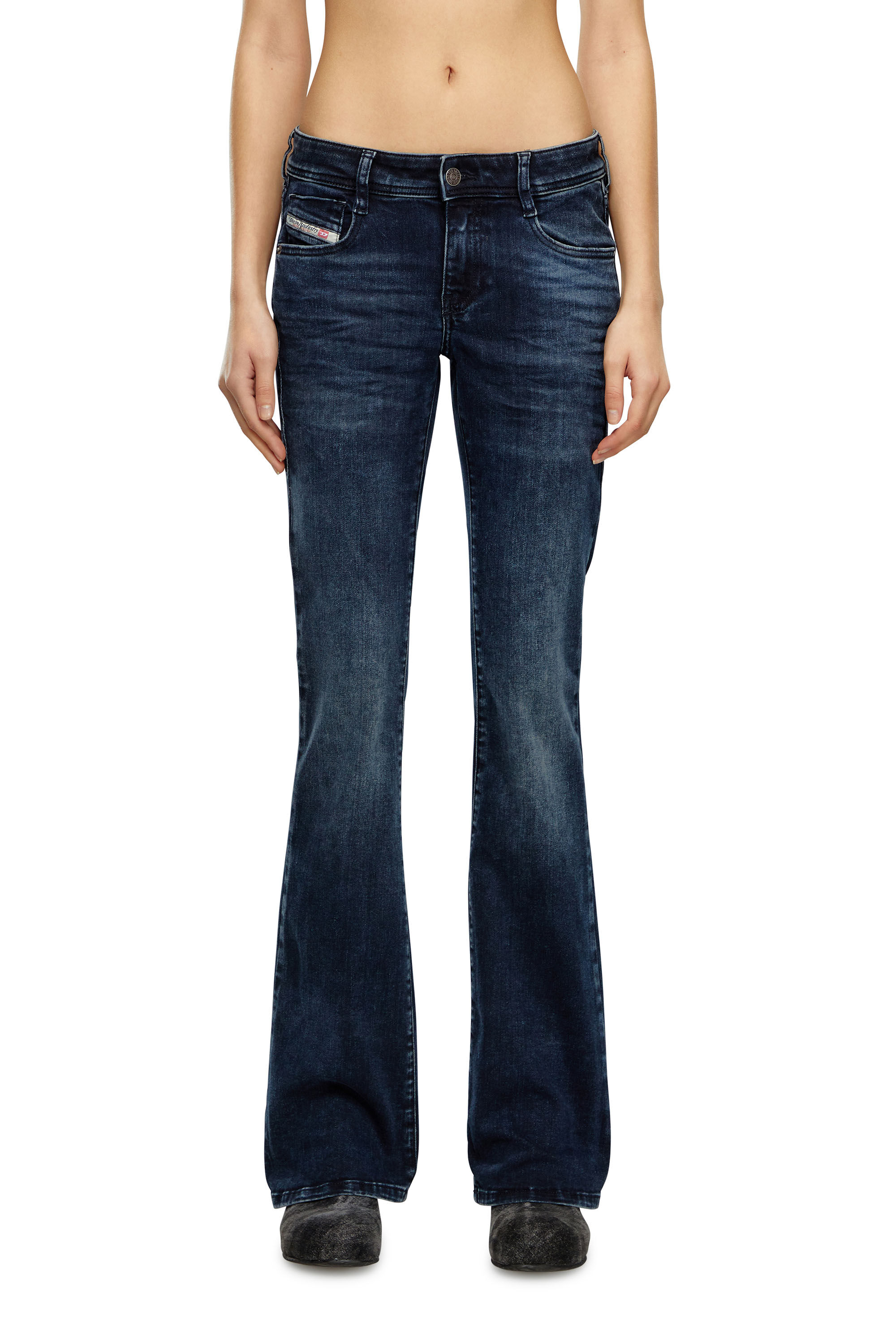 DIESEL D-Ebbey ブーツカットジーンズ 23インチ　フレア　1969 1969 D-Ebbey Women: Bootcut Flare Jeans, Dark blue denim