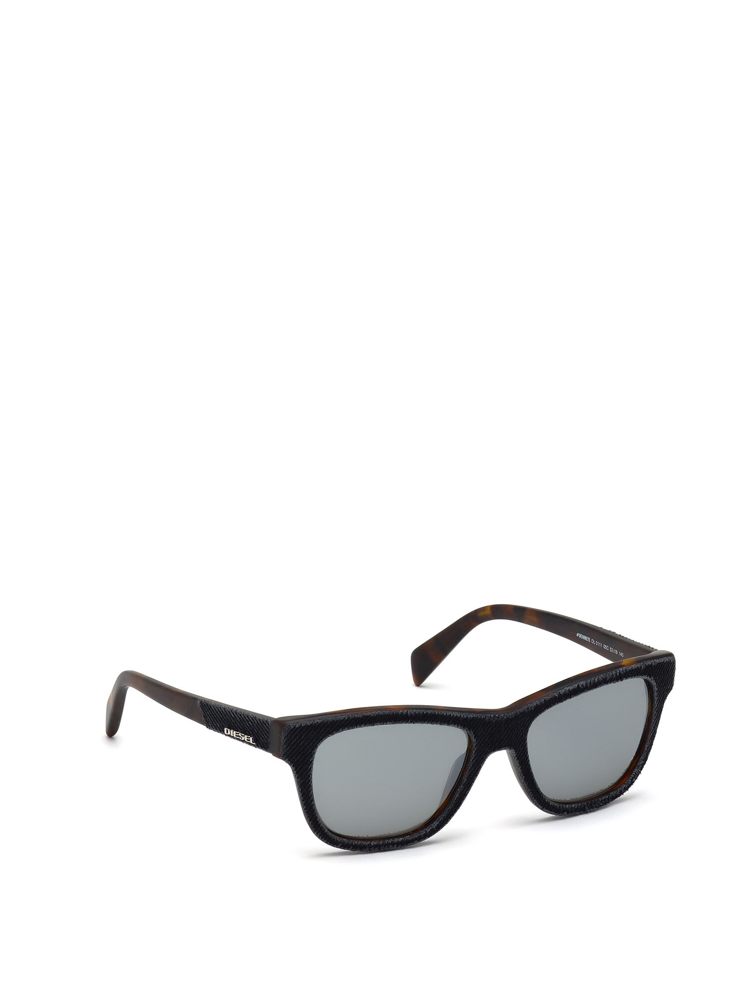 Diesel - DL0111, Unisex's Eyewear with unique denim frame front in Grey - 4