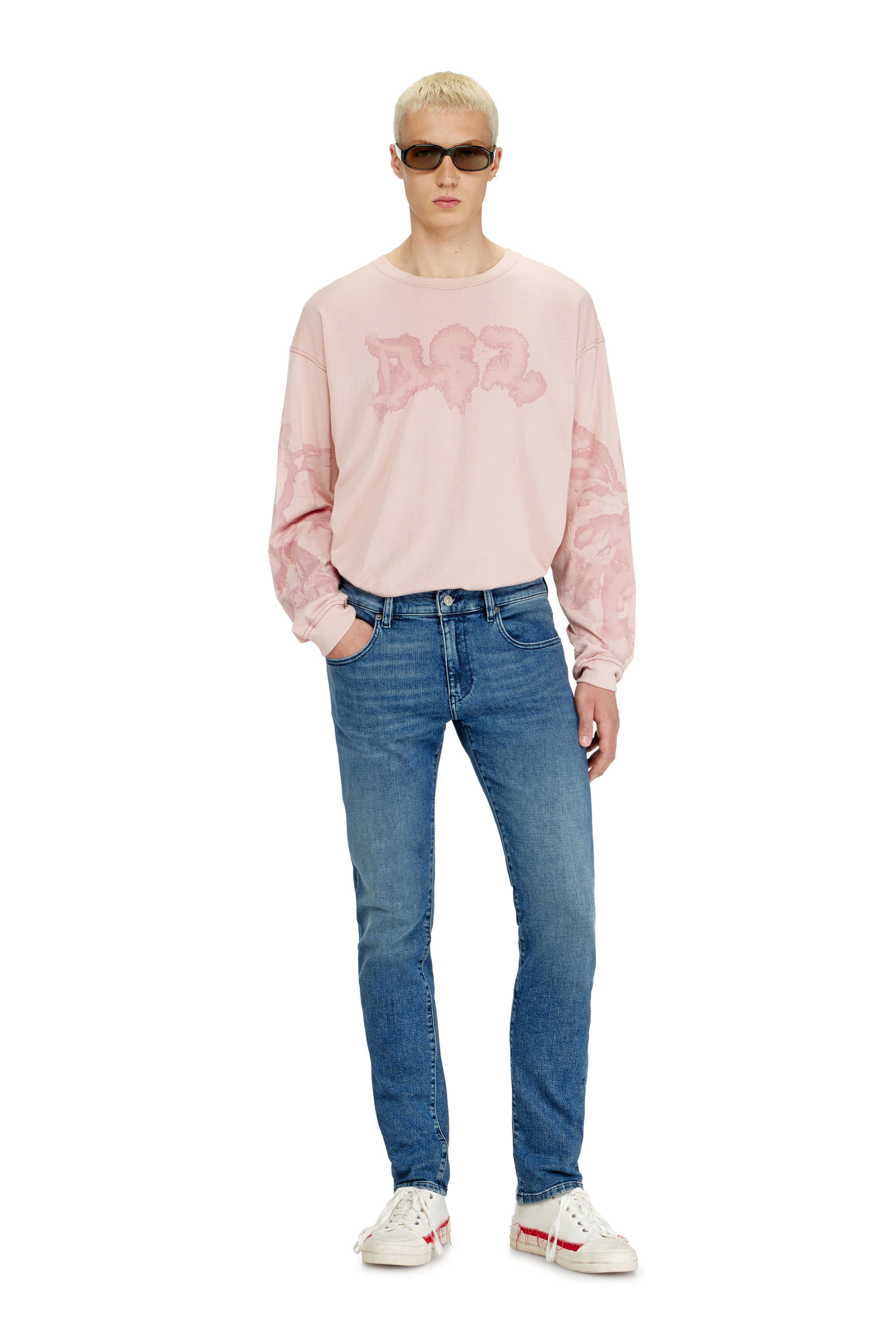 Diesel - Man's Slim Jeans 2019 D-Strukt 0HDBK, Medium blue - 2