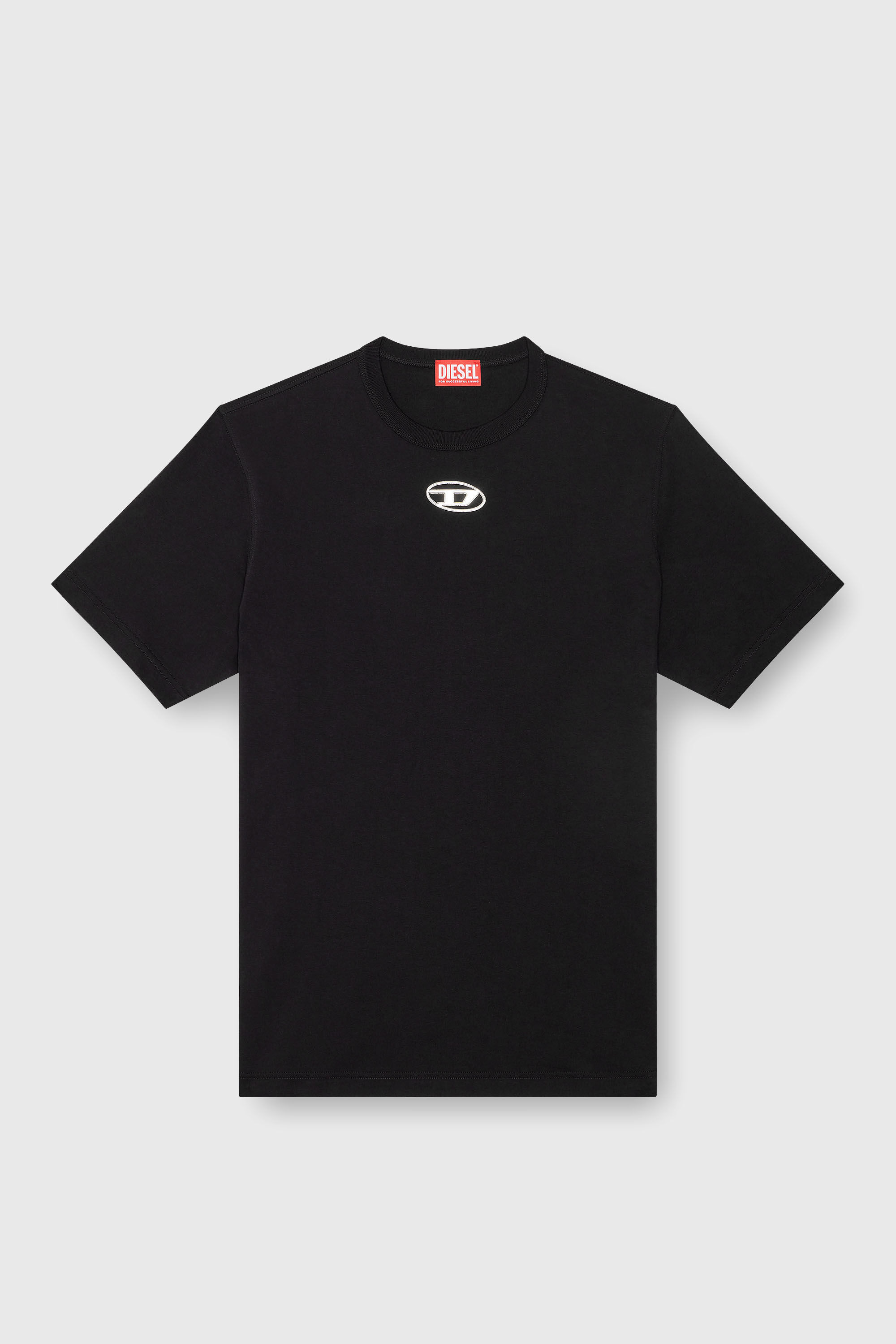 Men's Crew Neck T-Shirt with Metallic Oval D | Diesel® US