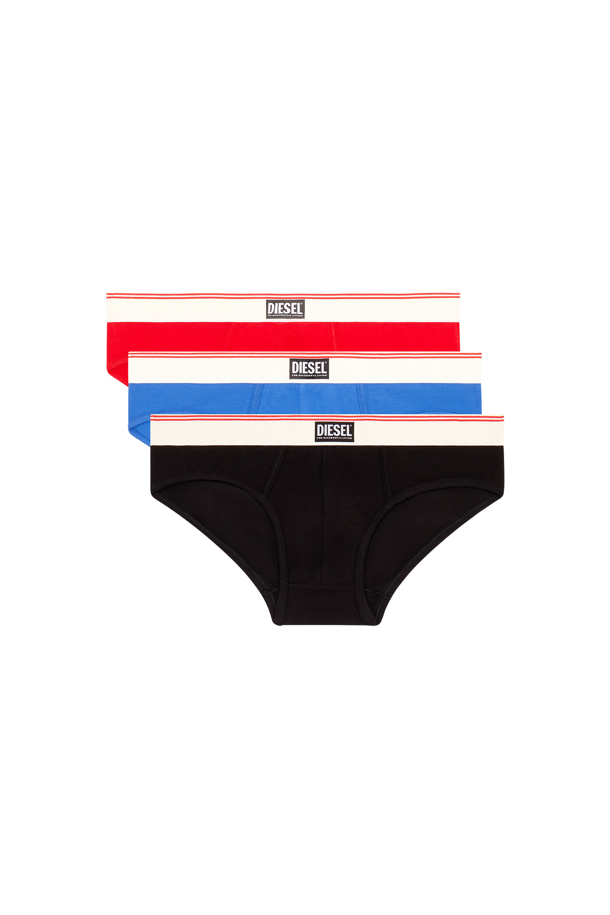 Diesel - UMBR-ANDRETHREEPACK, Lot de trois slips en coton nude Homme in Polychrome - 2