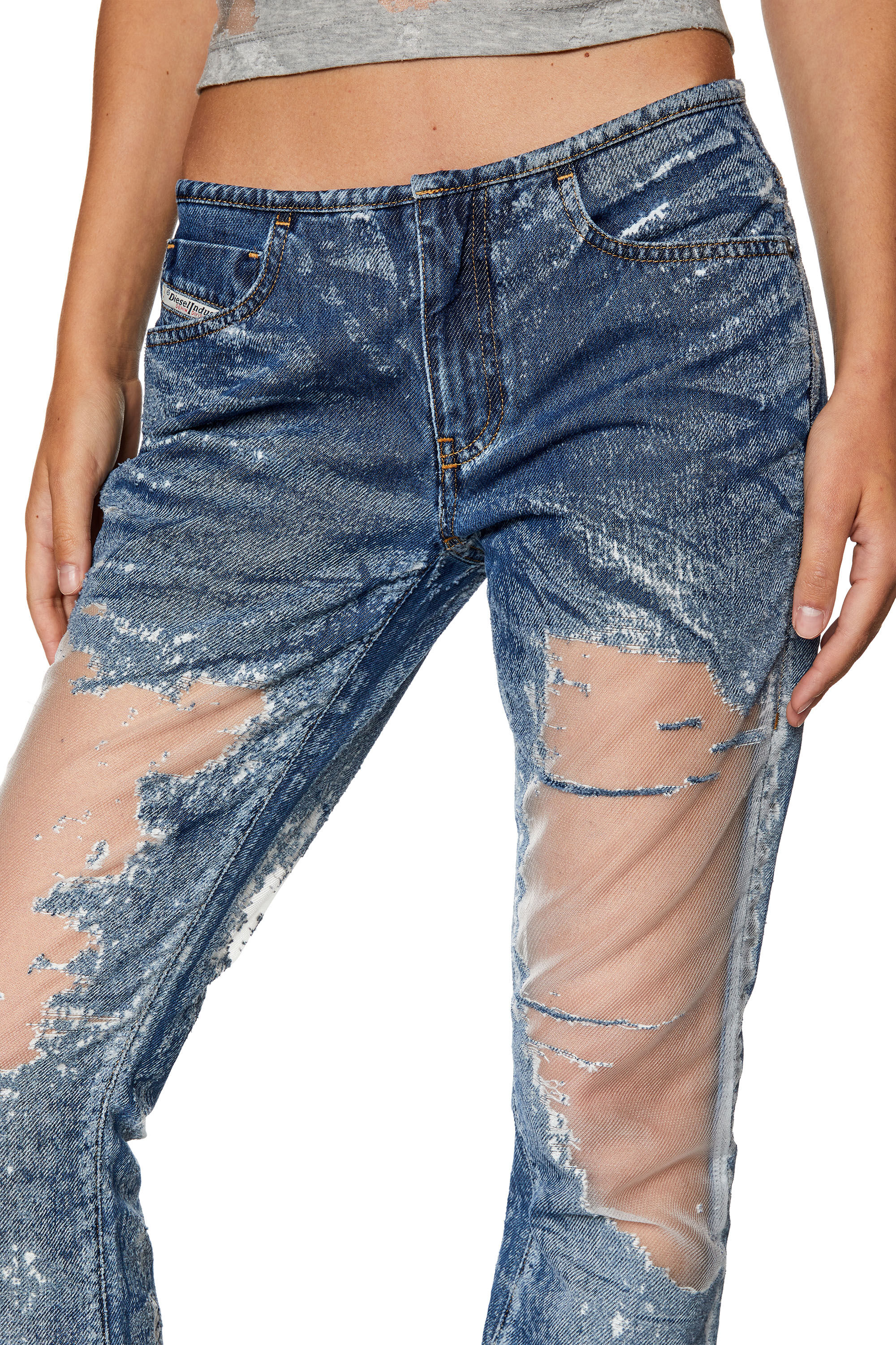 Diesel - Female's Bootcut and Flare Jeans D-Shark 068JH, Medium Blue - 4