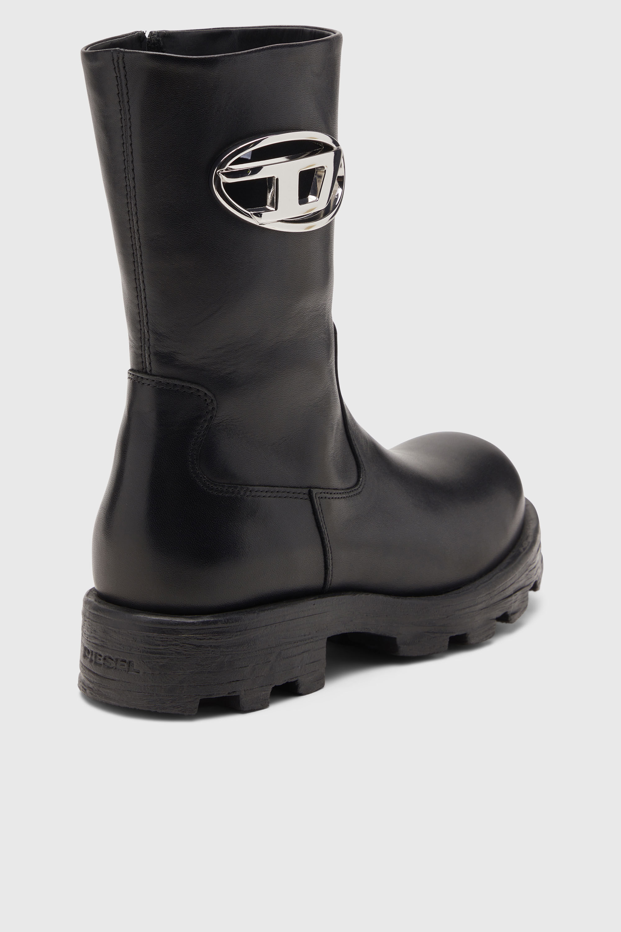 Women's D-Hammer-Biker boots in shiny leather | Black | Diesel