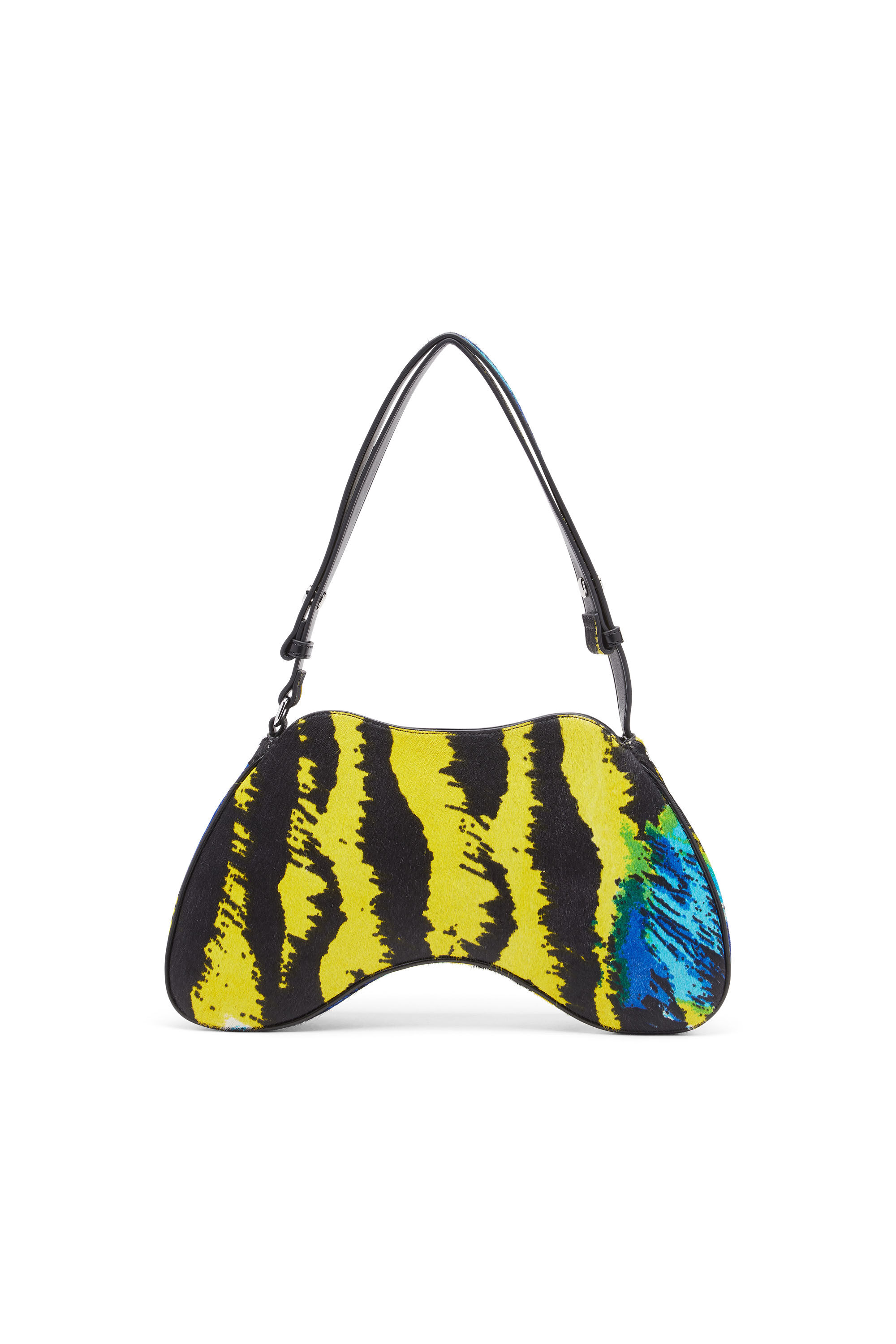 Diesel - PLAY SHOULDER, Play-Sac à bandoulière en poil de veau imprimé tigre Femme in Polychrome - 3