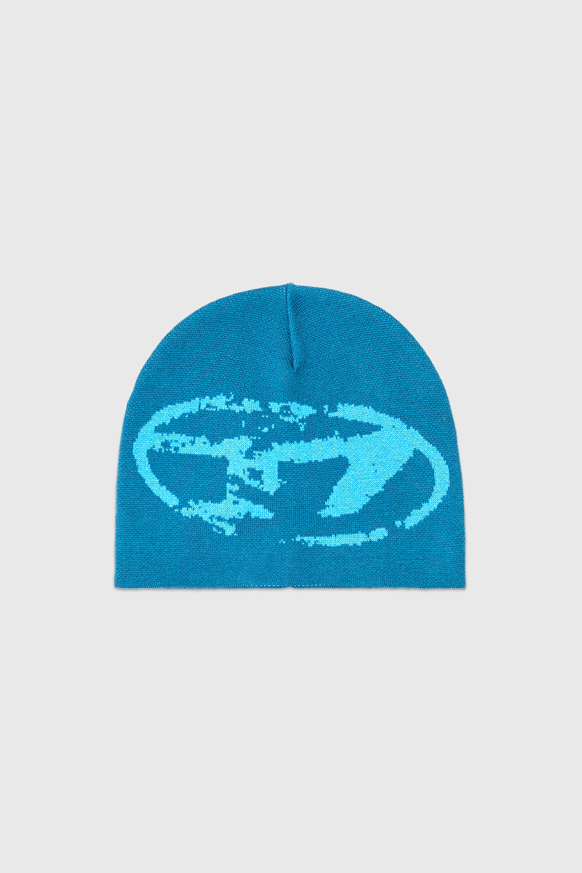 Diesel - K-APITAN, Unisex's Wool-blend beanie with Oval D logo in Azure - 1