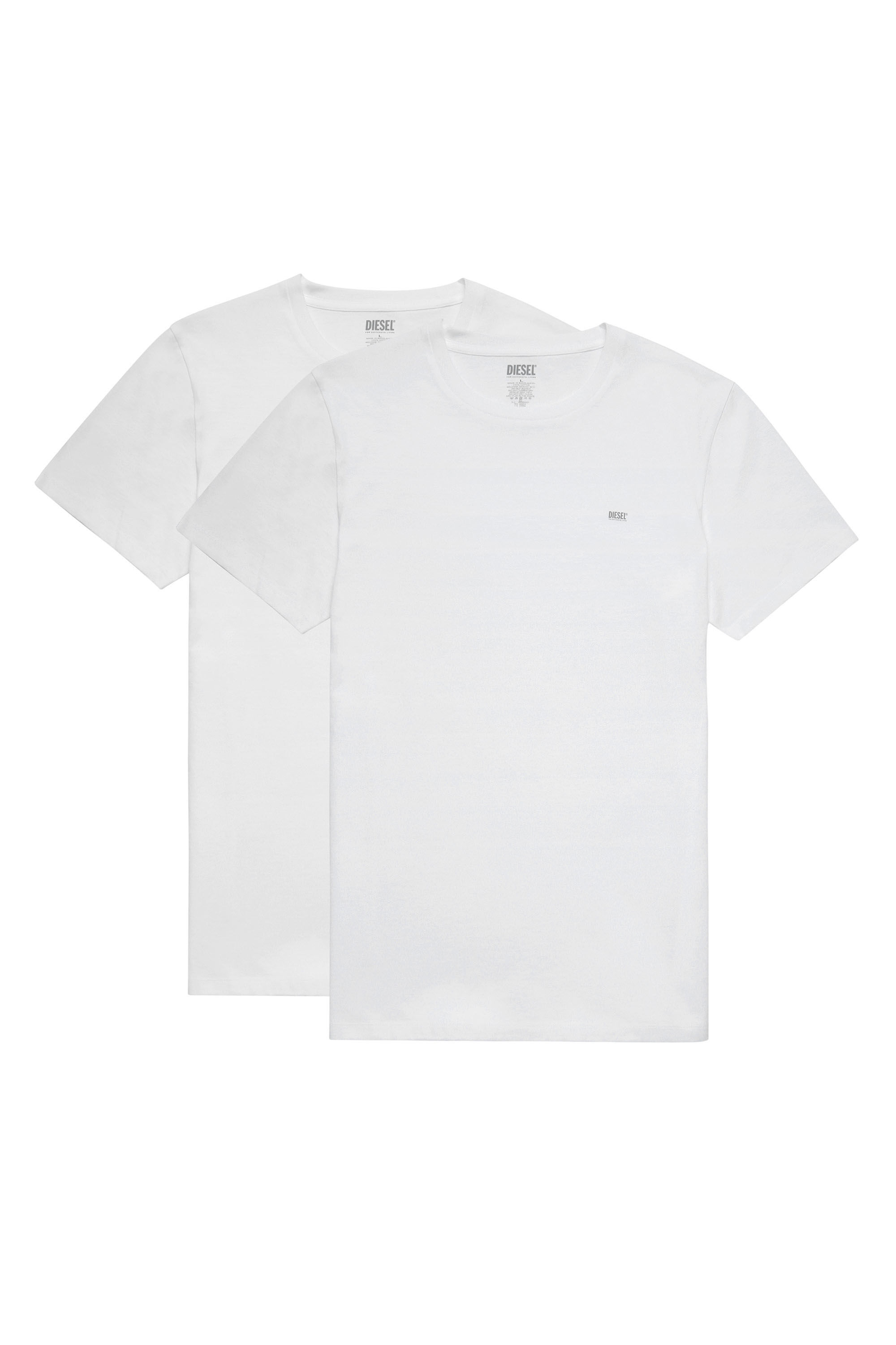 Diesel - UMTEE-RANDAL-TUBE-TWOPACK, Male's Two-pack of T-shirts with logo print in White - 1
