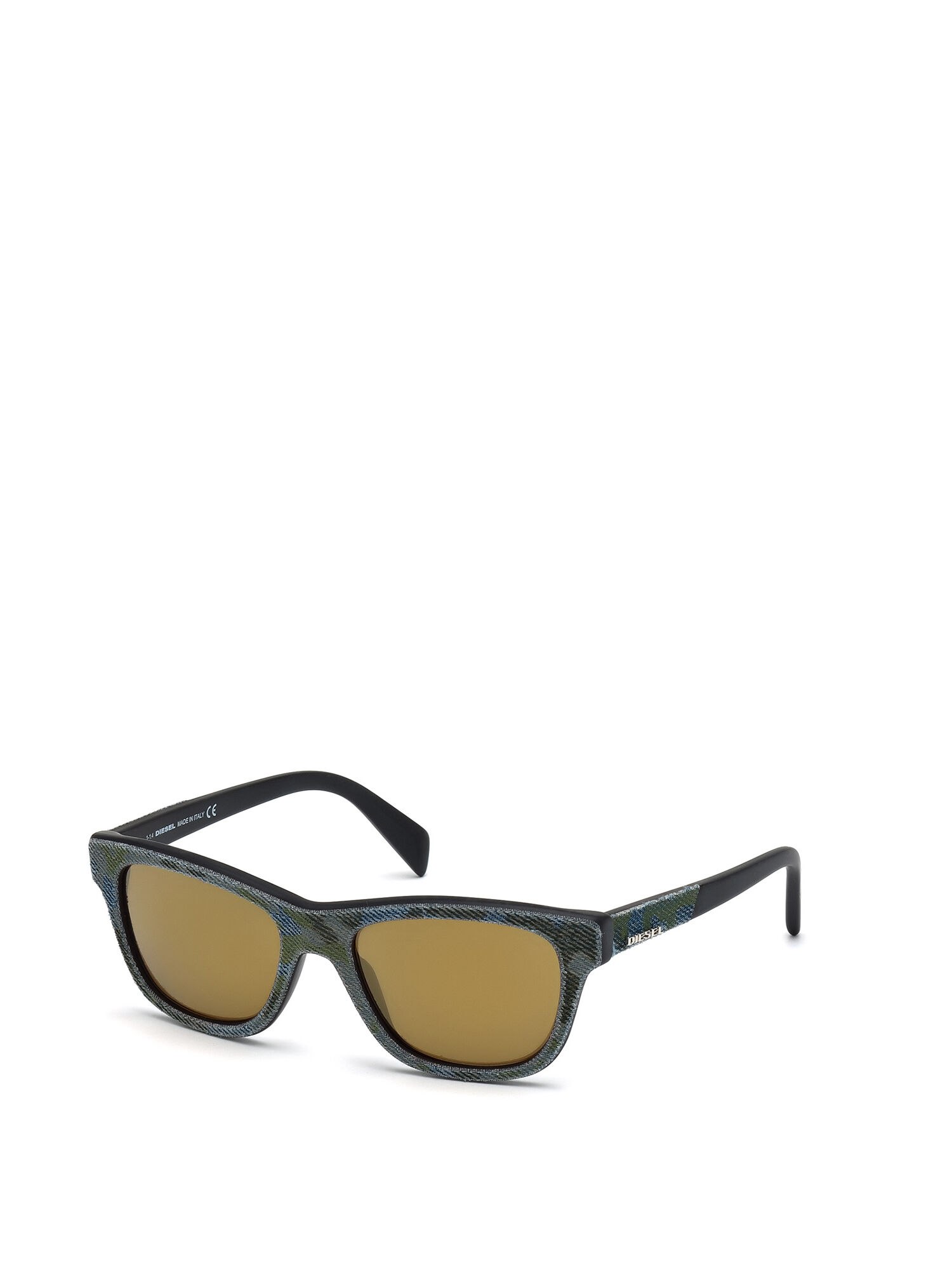 Diesel - DL0111, Unisex's Eyewear with unique denim frame front in Green Camouflage - 3