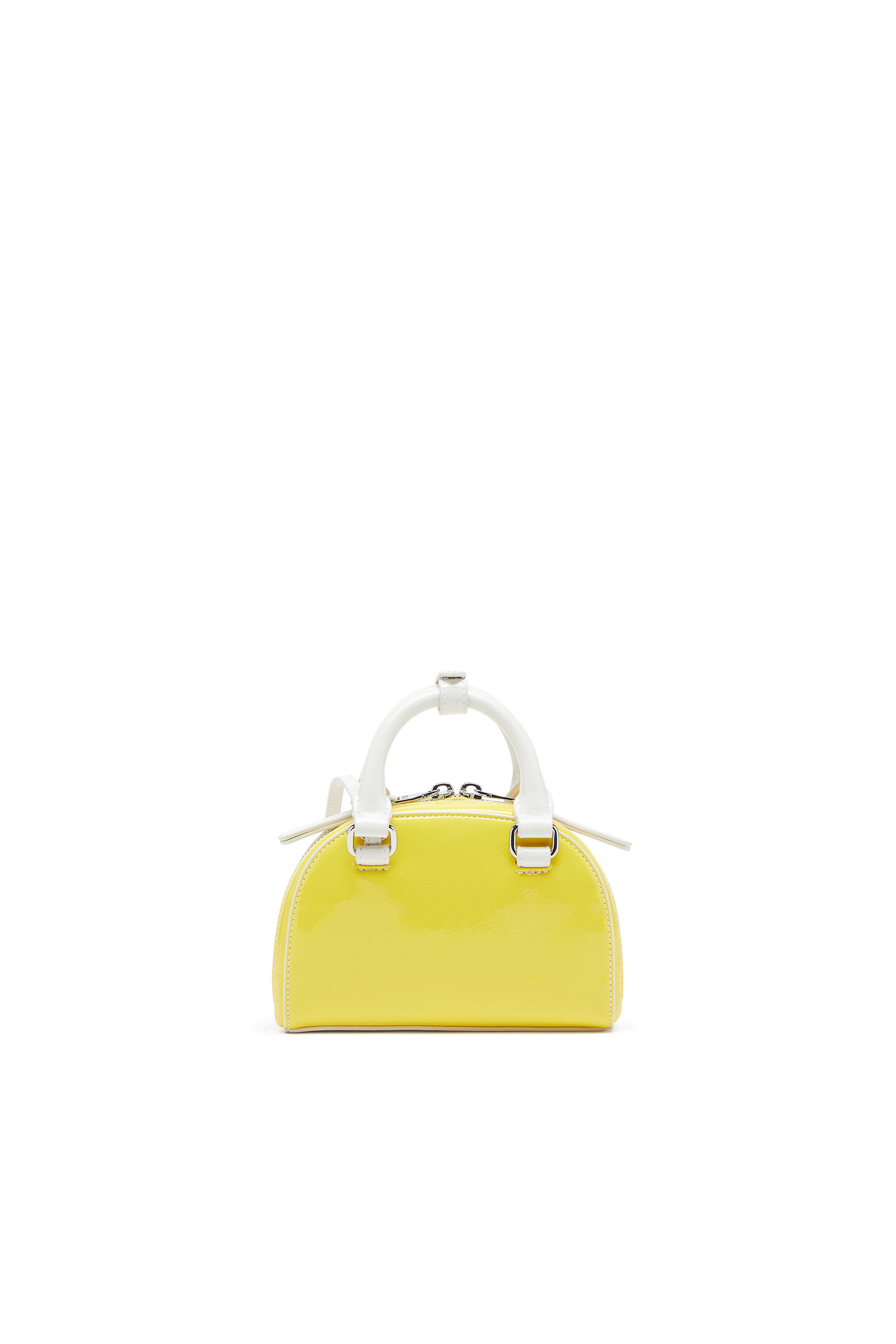 Women's 1DR Dome-Slim bowling bag with naplak effect | Yellow | Diesel