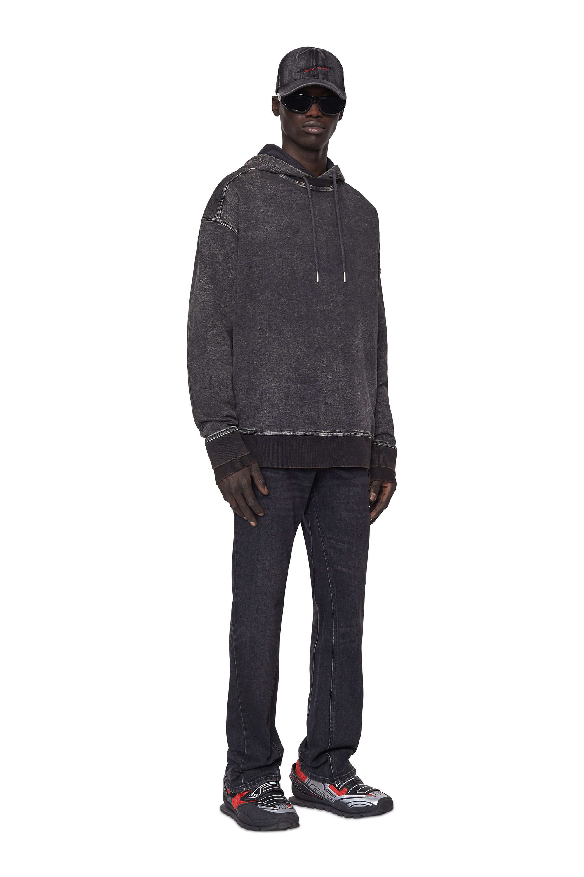 Diesel - Bootcut Jeans 2021 D-Vocs 09B83 Homme, Noir/Gris foncé - Image 1