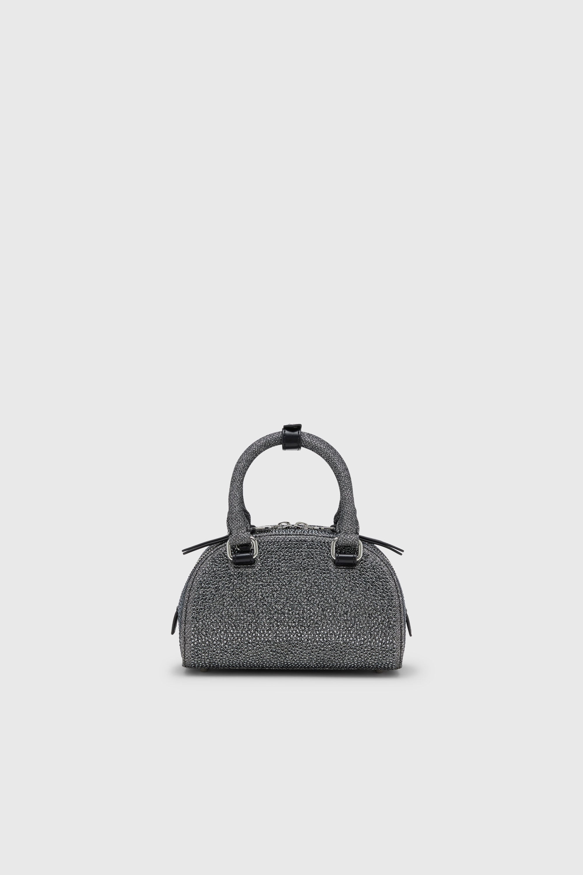 Diesel - 1DR DOME CROSSBODY, 1DR Dome - Petit sac bandouli&egrave;re en crystal Lurex Femme in Noir - 2