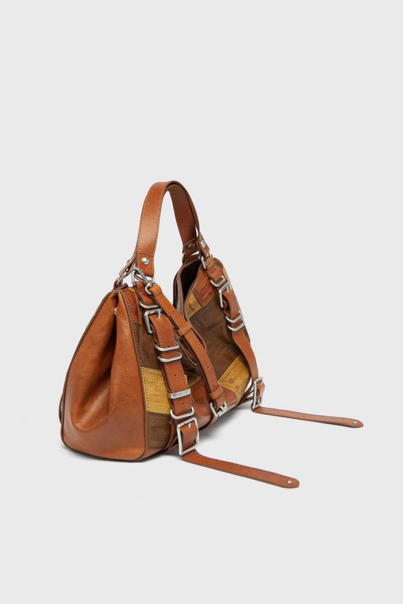 D-One-Medium top-handle bag in patchwork leather