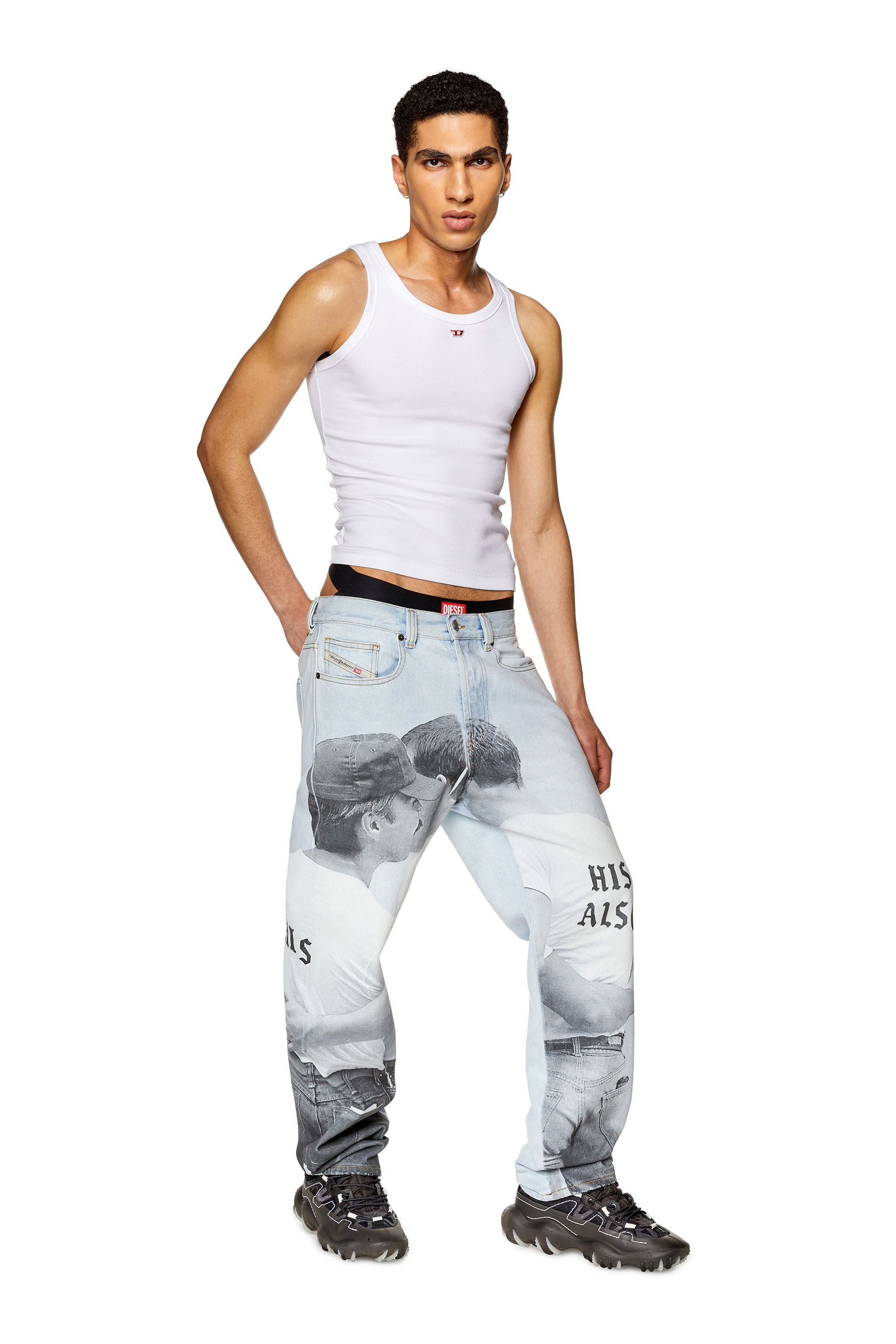 Diesel - Male's Straight Jeans 2010 D-Macs 007U4, Light Blue - 1