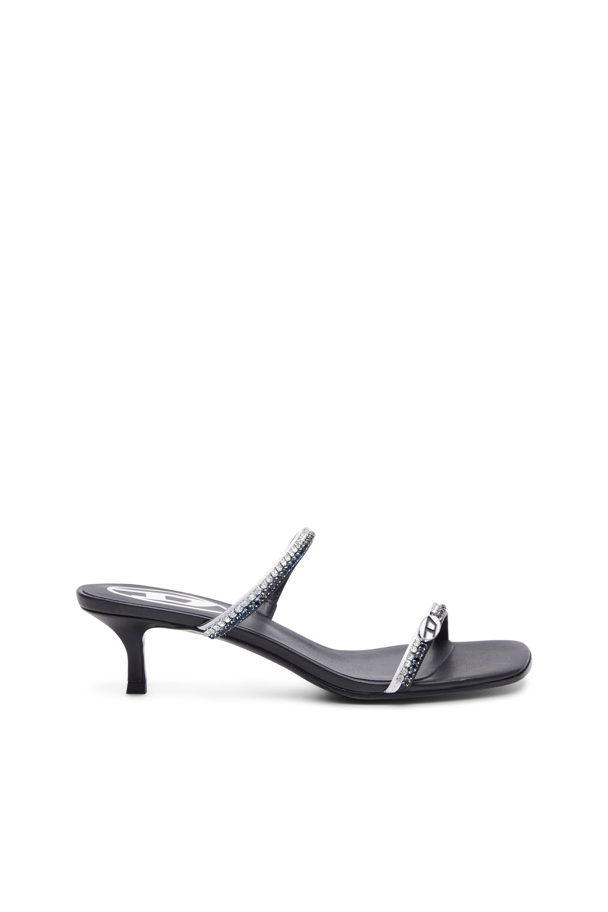 Diesel - D-KITTIE SD, Female's D-Kittie SD - Leather sandals with crystal straps in Black - 1