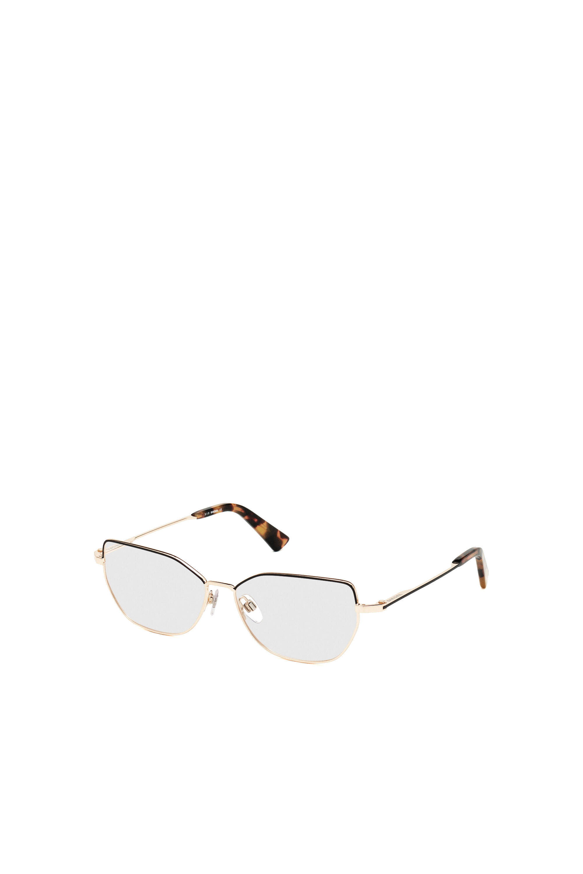 Diesel - DL5355, Woman's Metal cat-eye eyeglasses in Pink/Black - 2