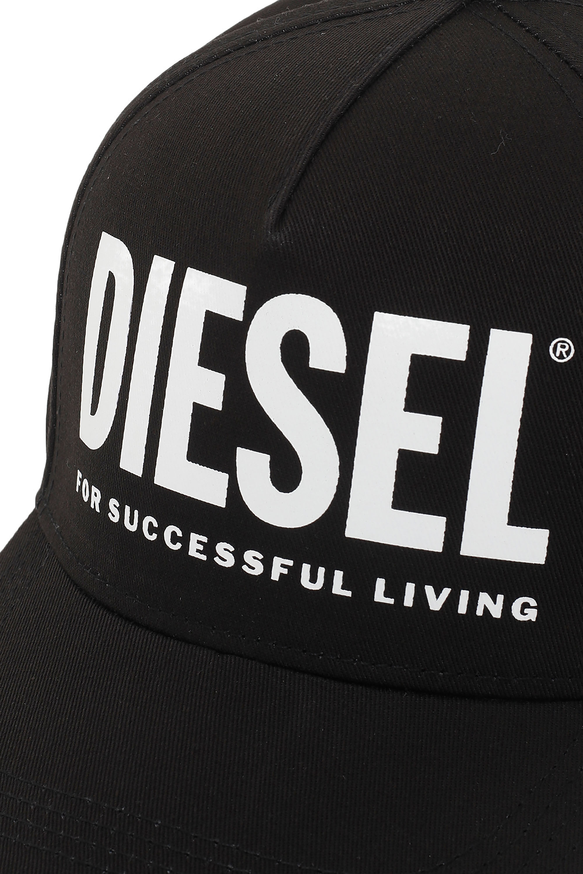 Diesel - FOLLY, Unisex's Baseball cap with logo and flat visor in Black - 3
